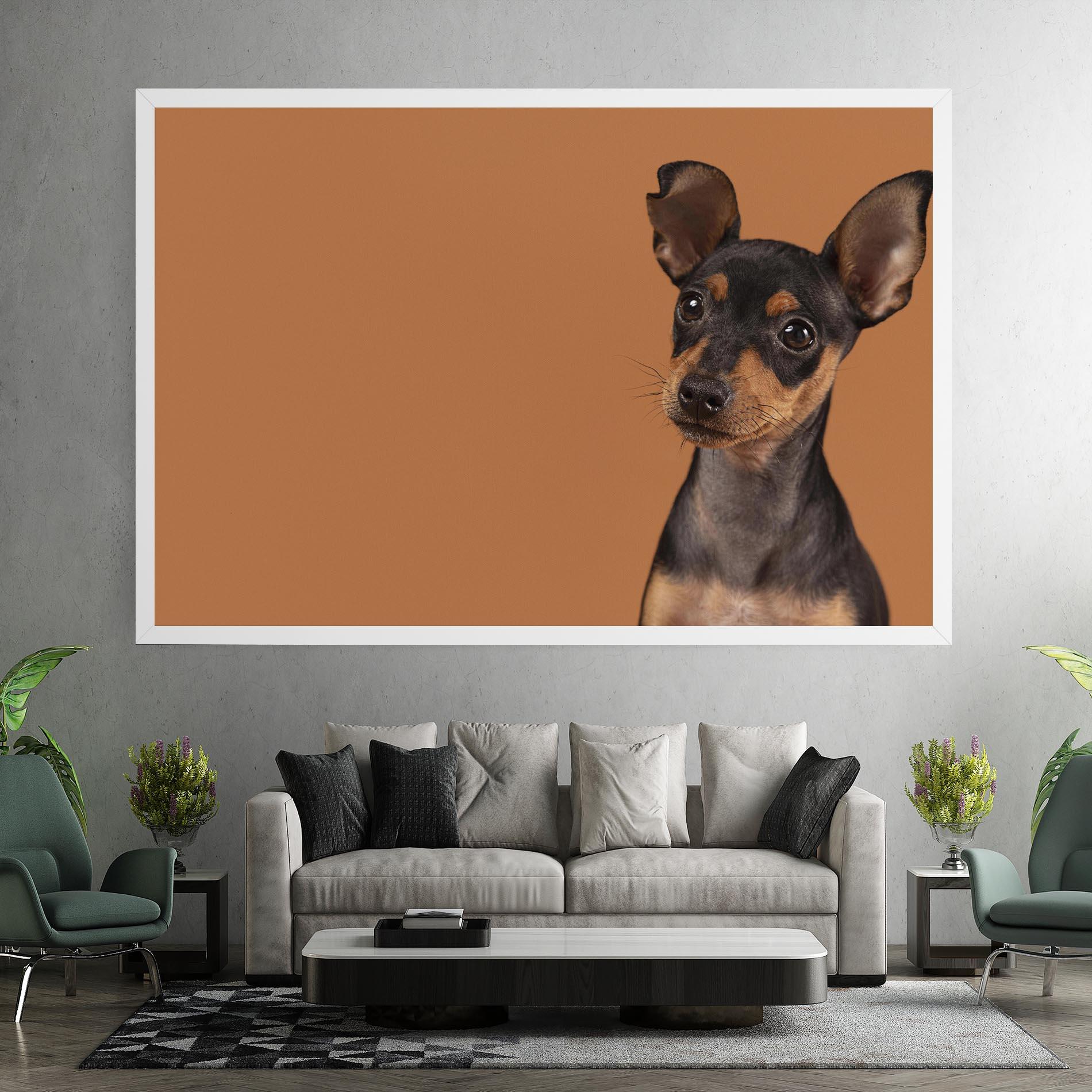 Leinwandbild Cute Dog Portrait mockup 7