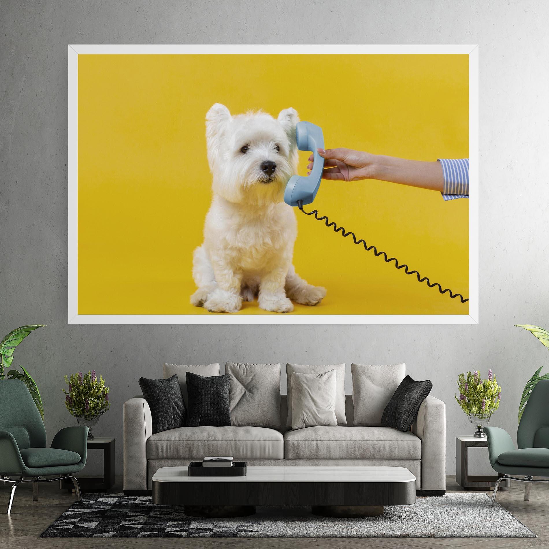 Leinwandbild Cute Little Dog mockup 7