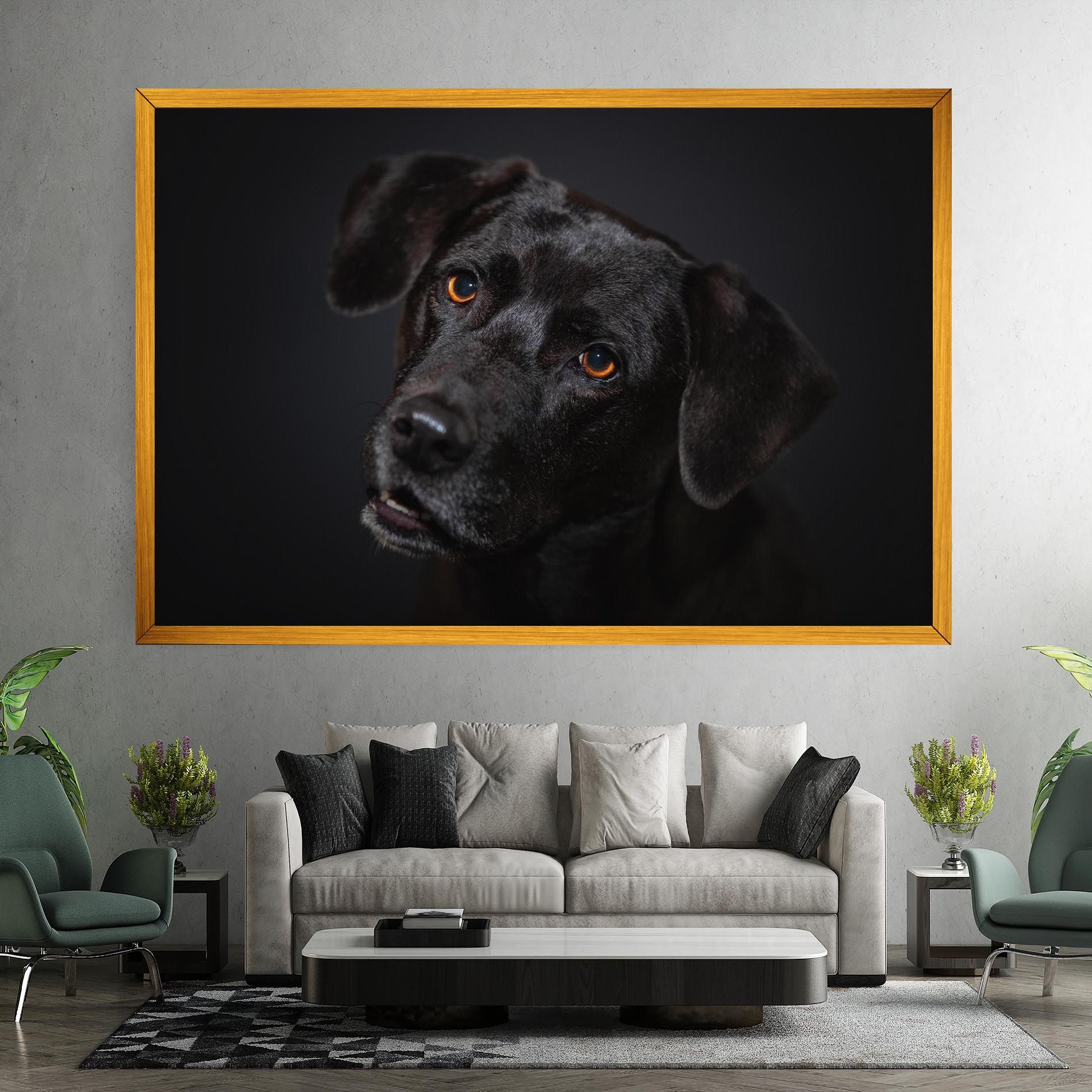 Black Dog Portrait mockup 7