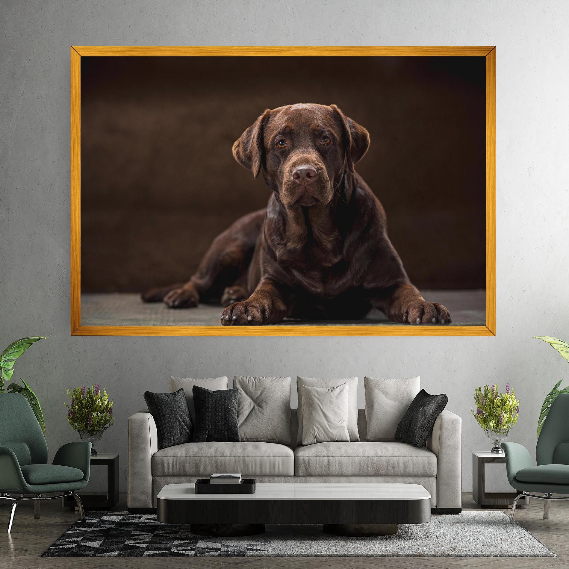 Cute  Brown Labrador mockup 7