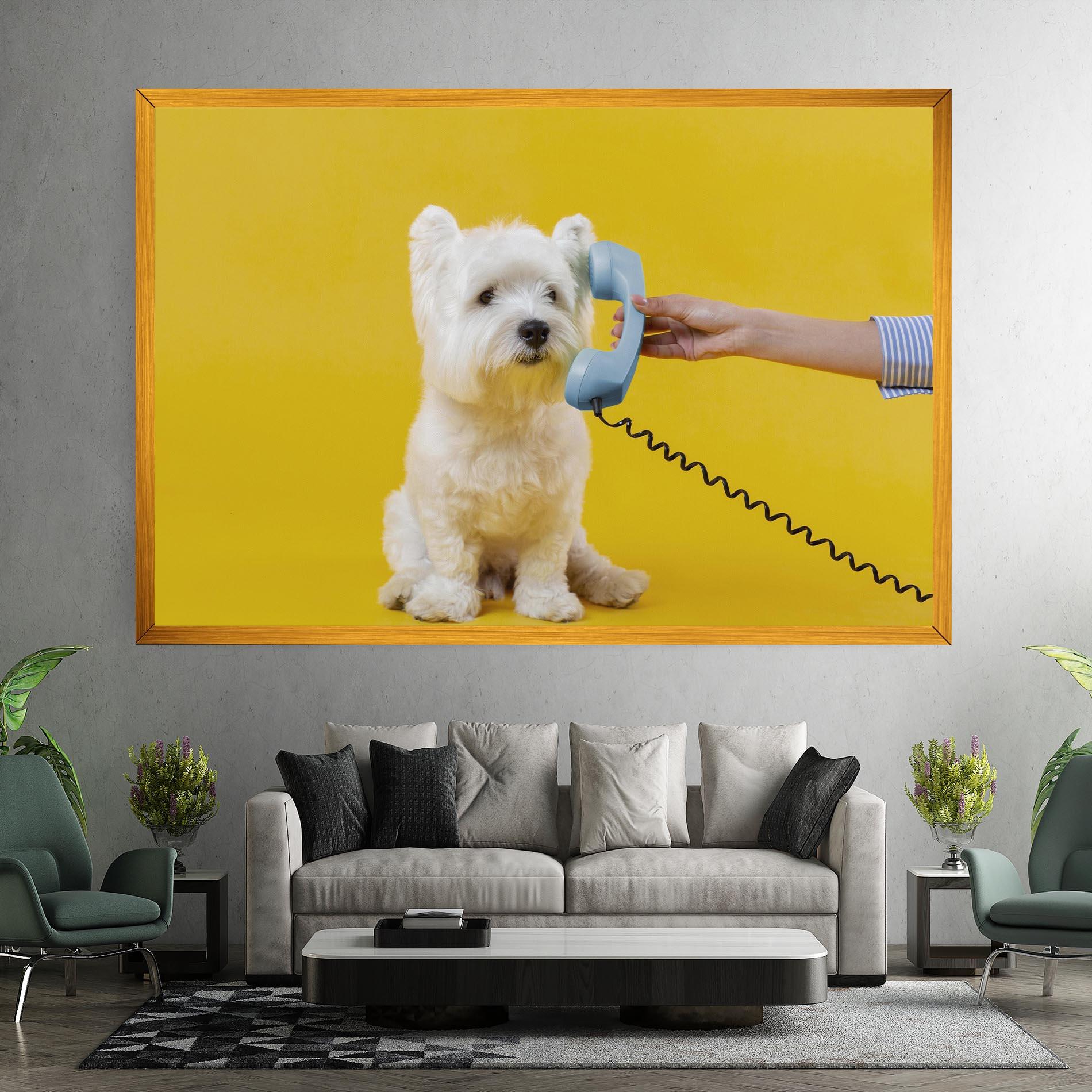 Leinwandbild Cute Little Dog mockup 7