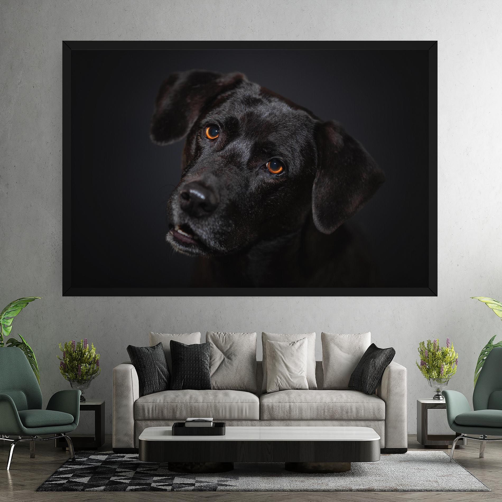 Black Dog Portrait mockup 7