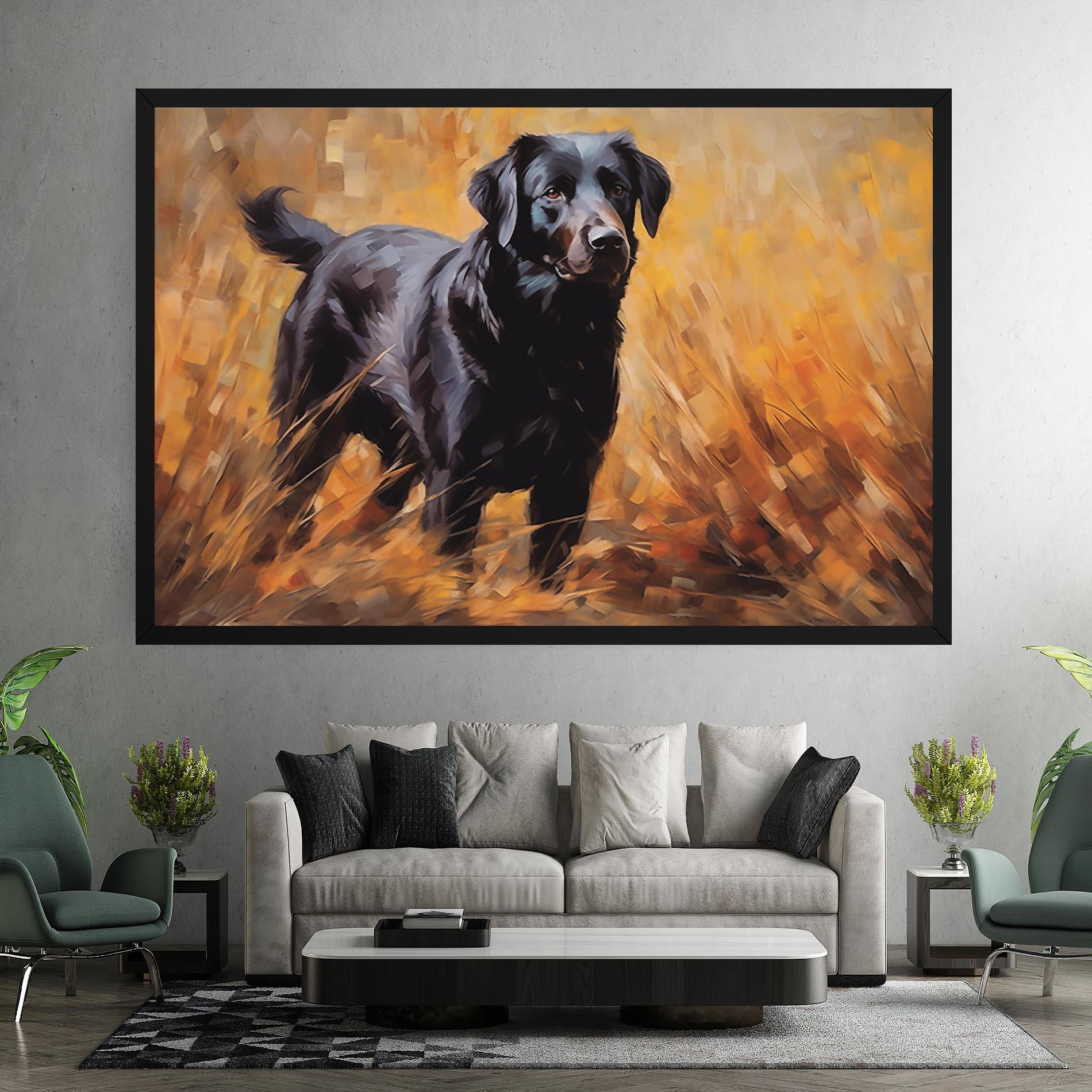 Leinwandbild Black Pretty Dog mockup 7