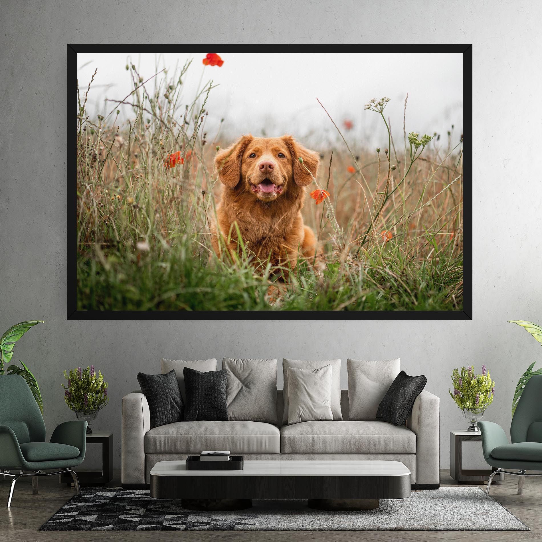 Red Flowers Dog mockup 7