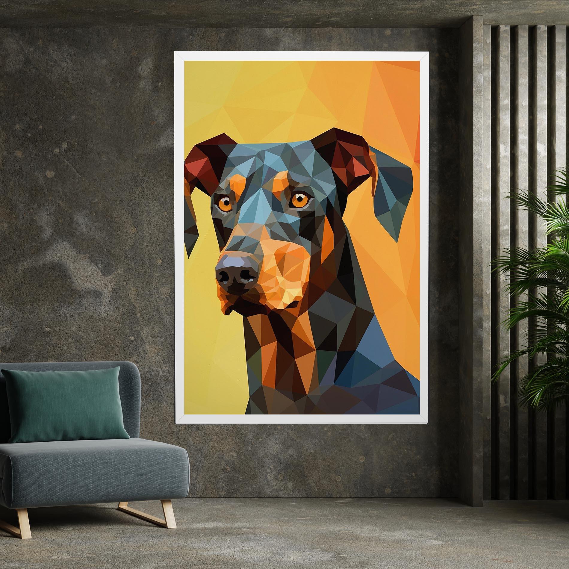 Leinwandbild Digital Art Dog mockup 7