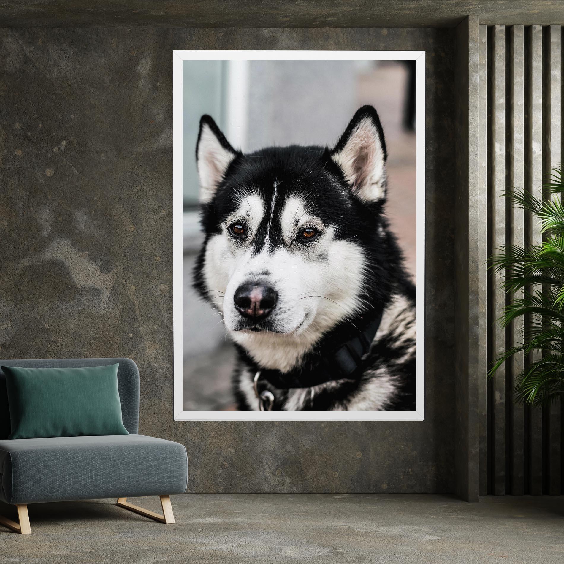 Leinwandbild Husky Dog mockup 7