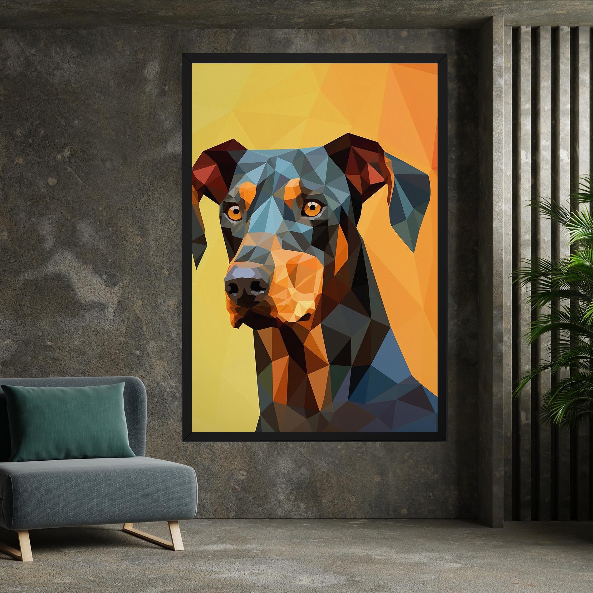Leinwandbild Digital Art Dog mockup 7