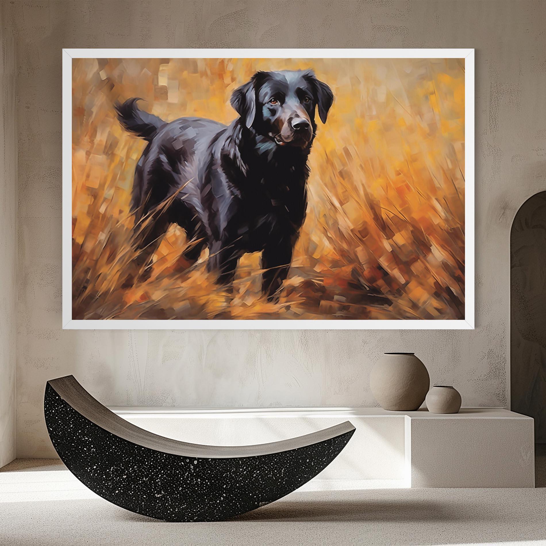 Leinwandbild Black Pretty Dog mockup 8