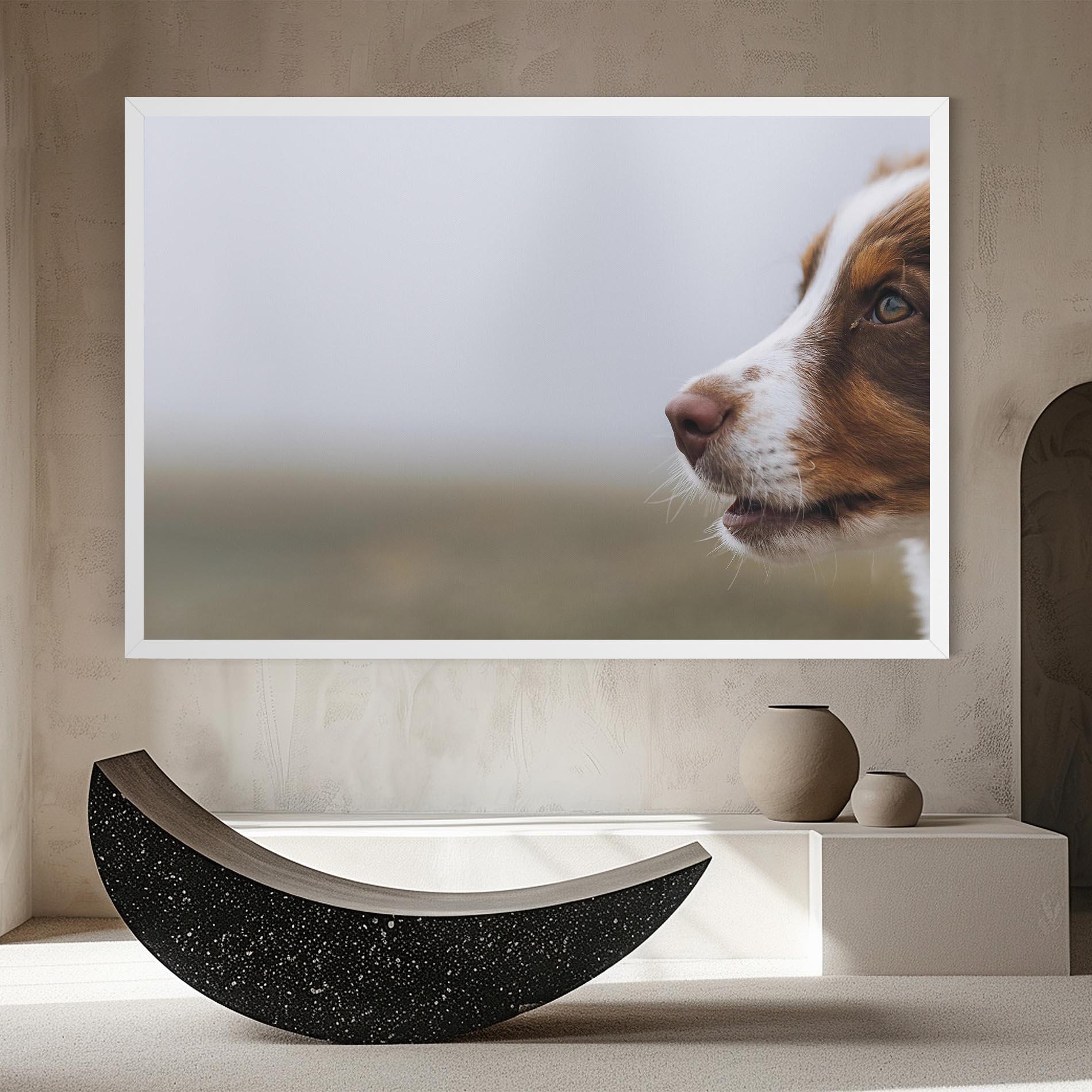 Leinwandbild Brown White Dog mockup 8