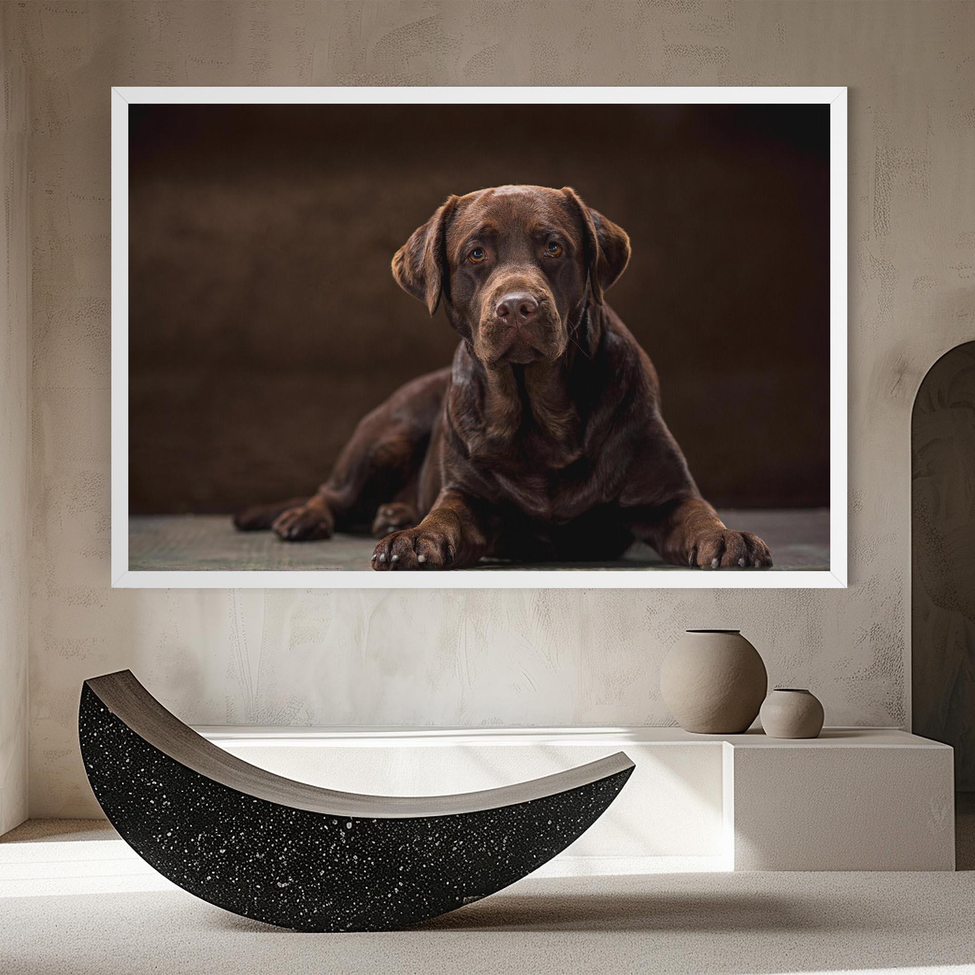 Leinwandbild Cute Brown Labrador mockup 8