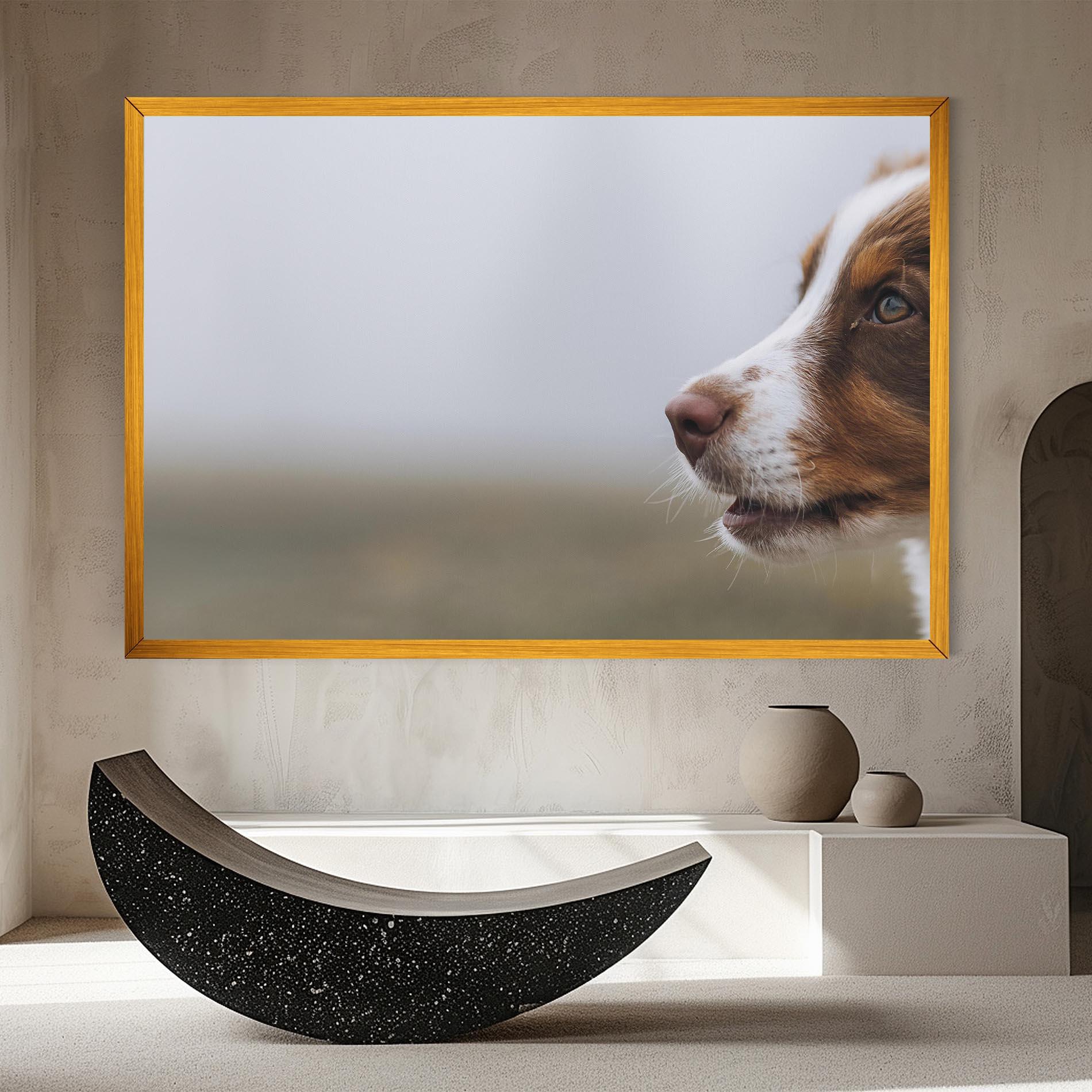 Leinwandbild Brown White Dog mockup 8