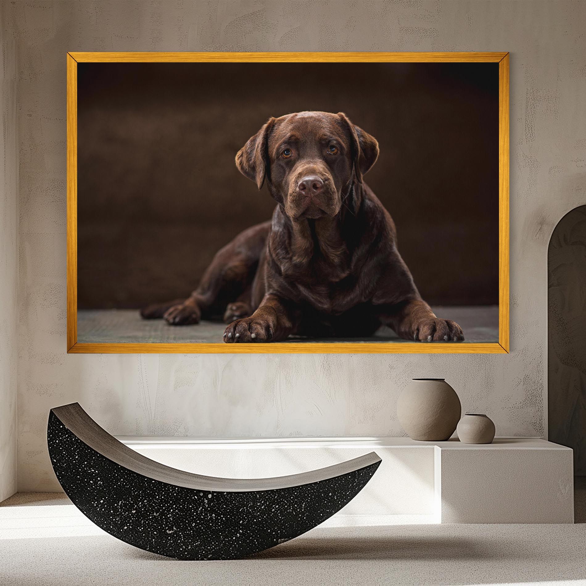 Cute  Brown Labrador mockup 8