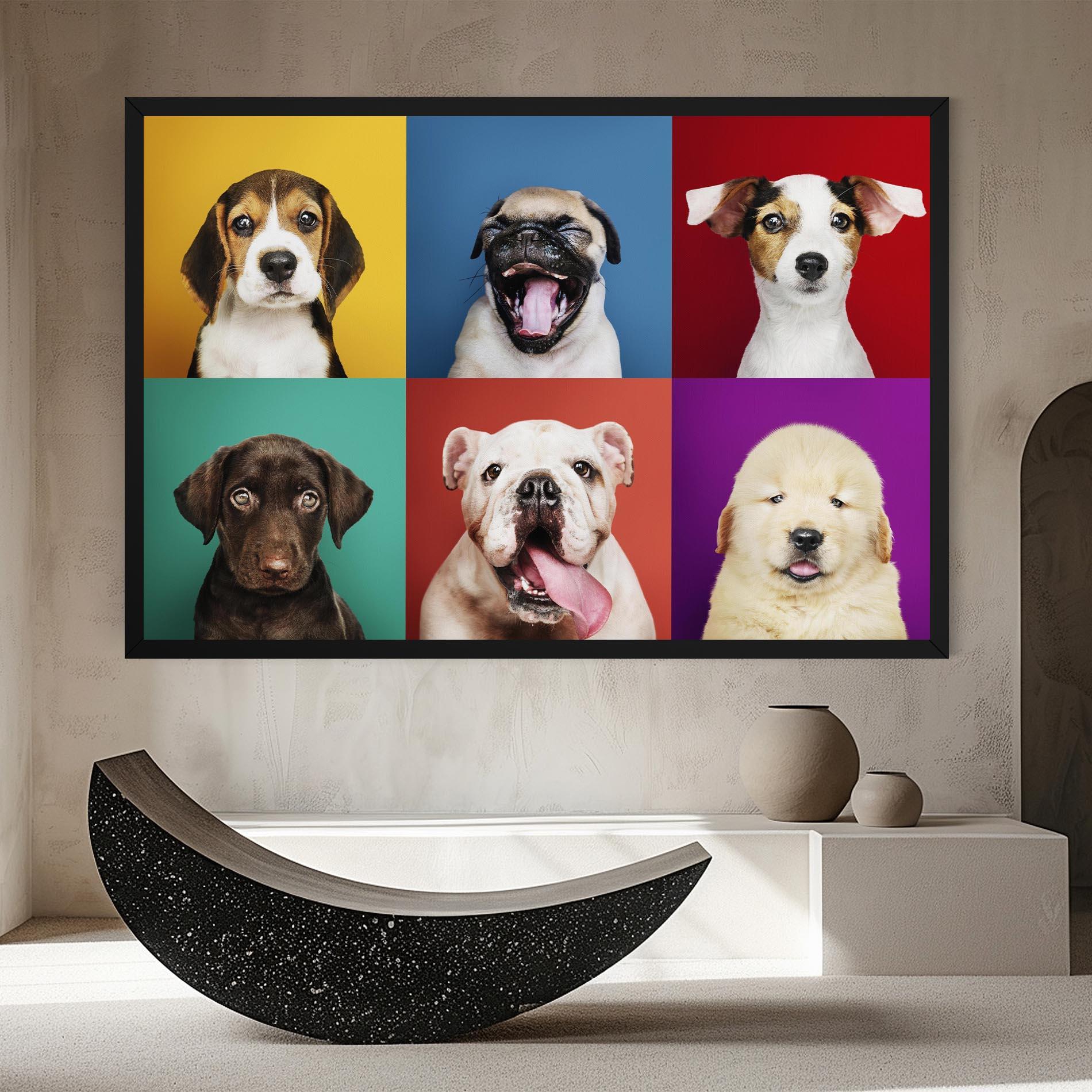 Leinwandbild Adorable Puppies Mix mockup 8
