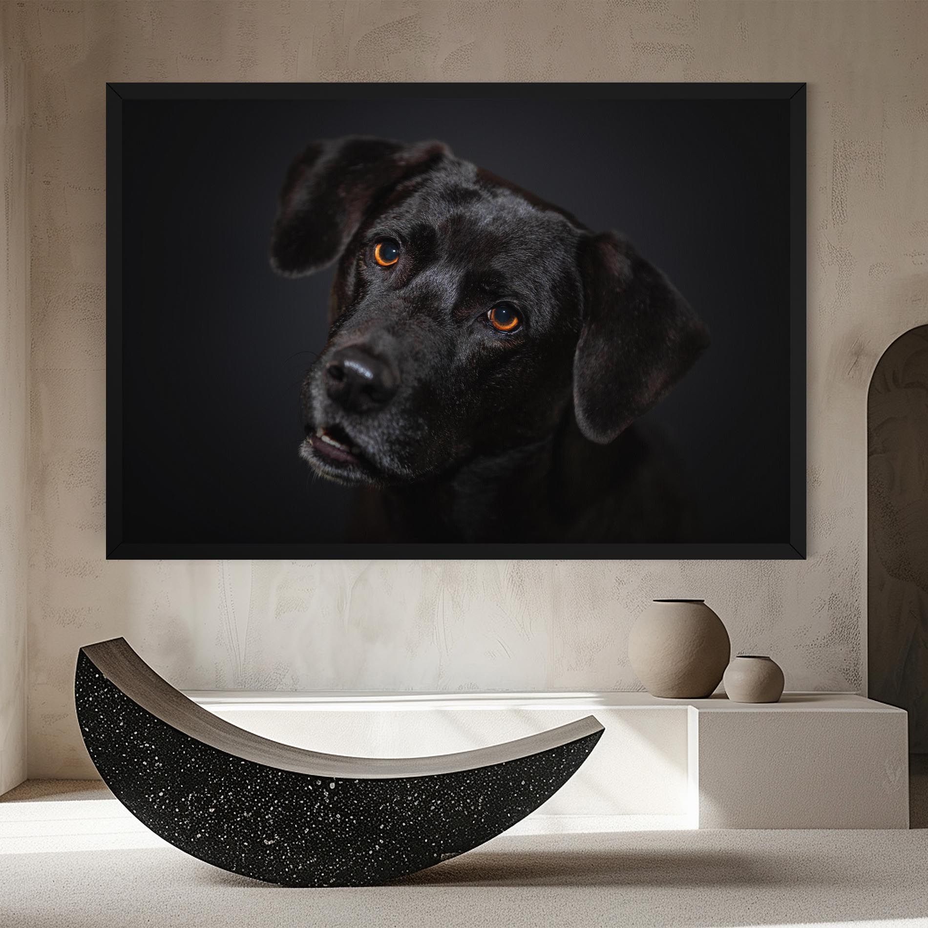 Black Dog Portrait mockup 8