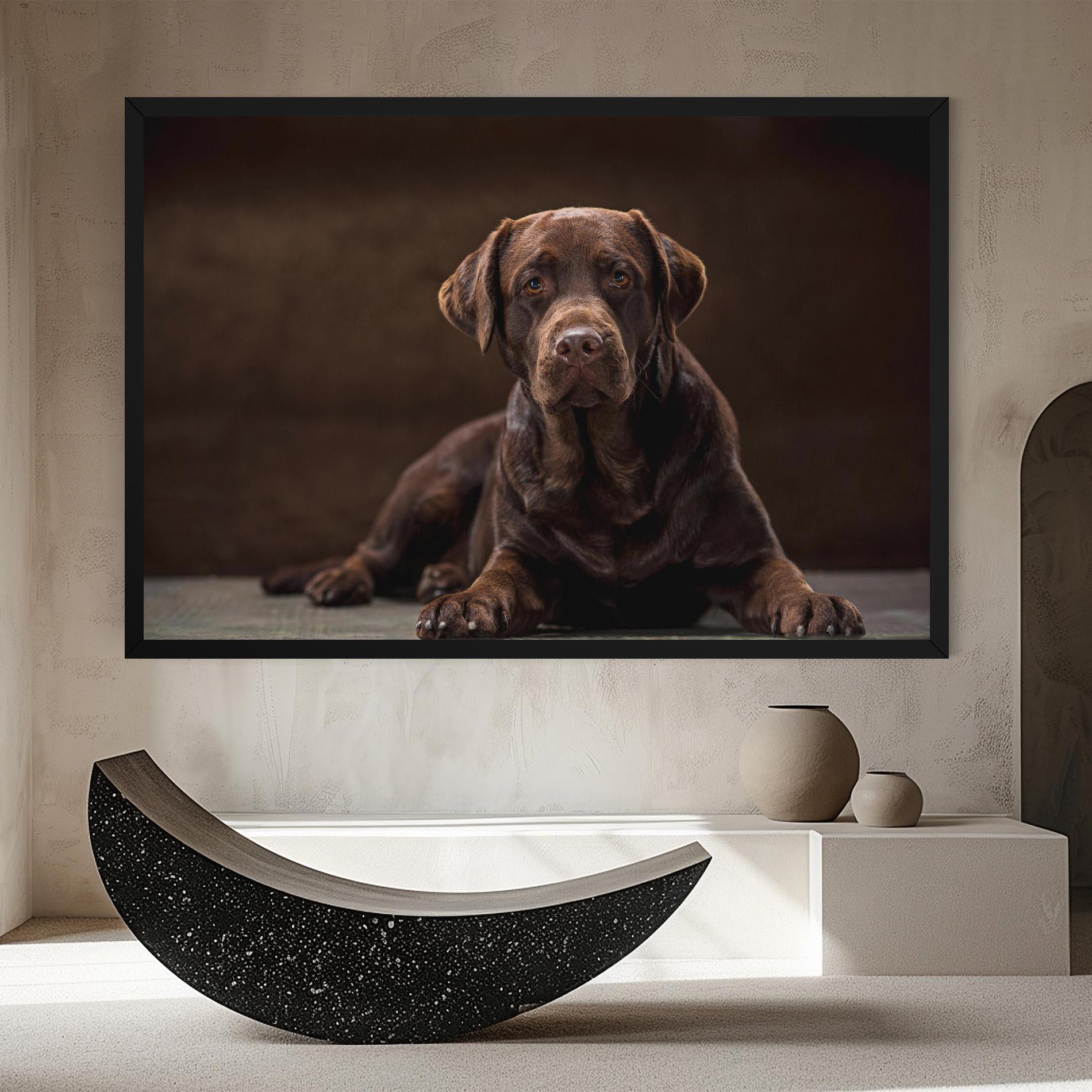 Leinwandbild Cute Brown Labrador mockup 8