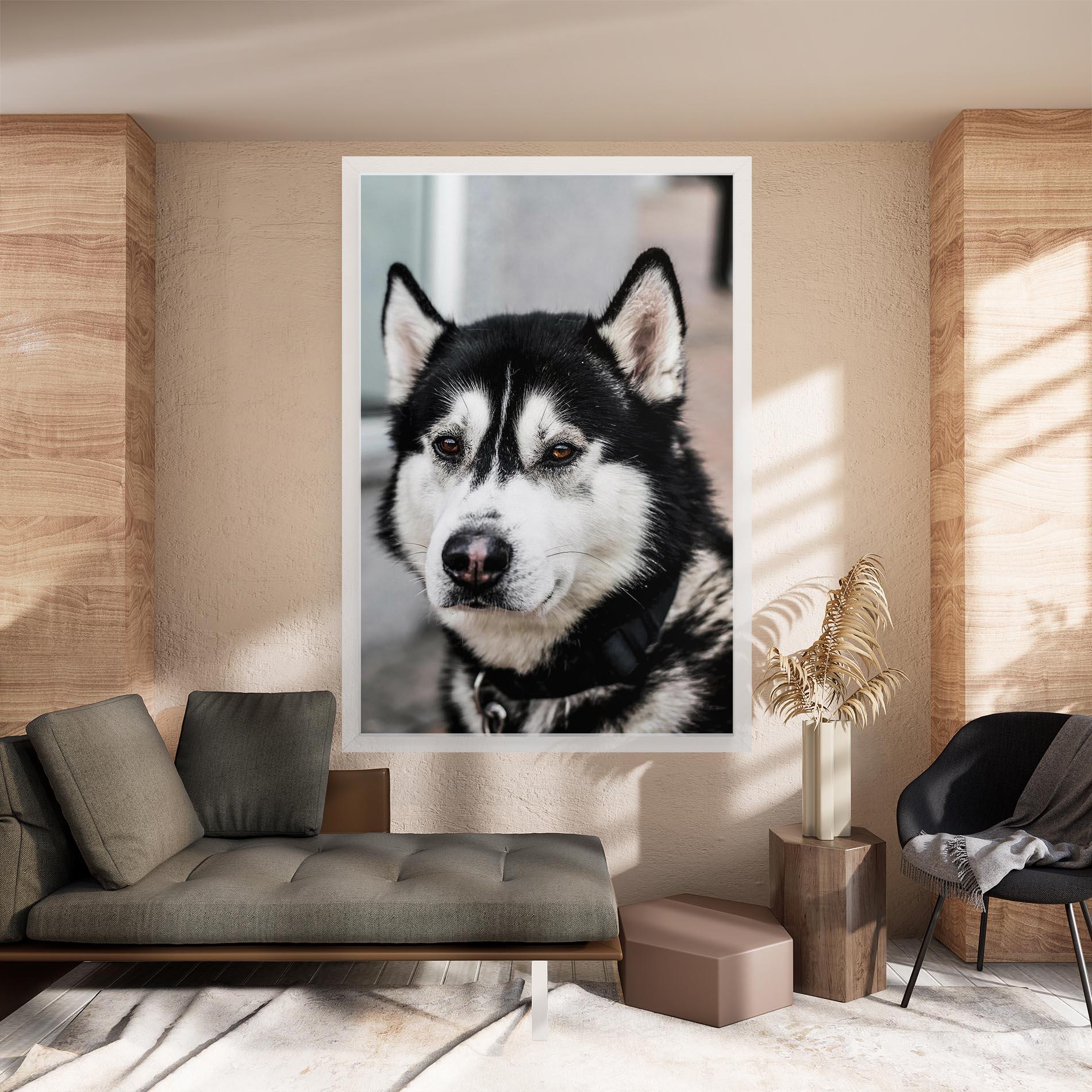 Leinwandbild Husky Dog mockup 8