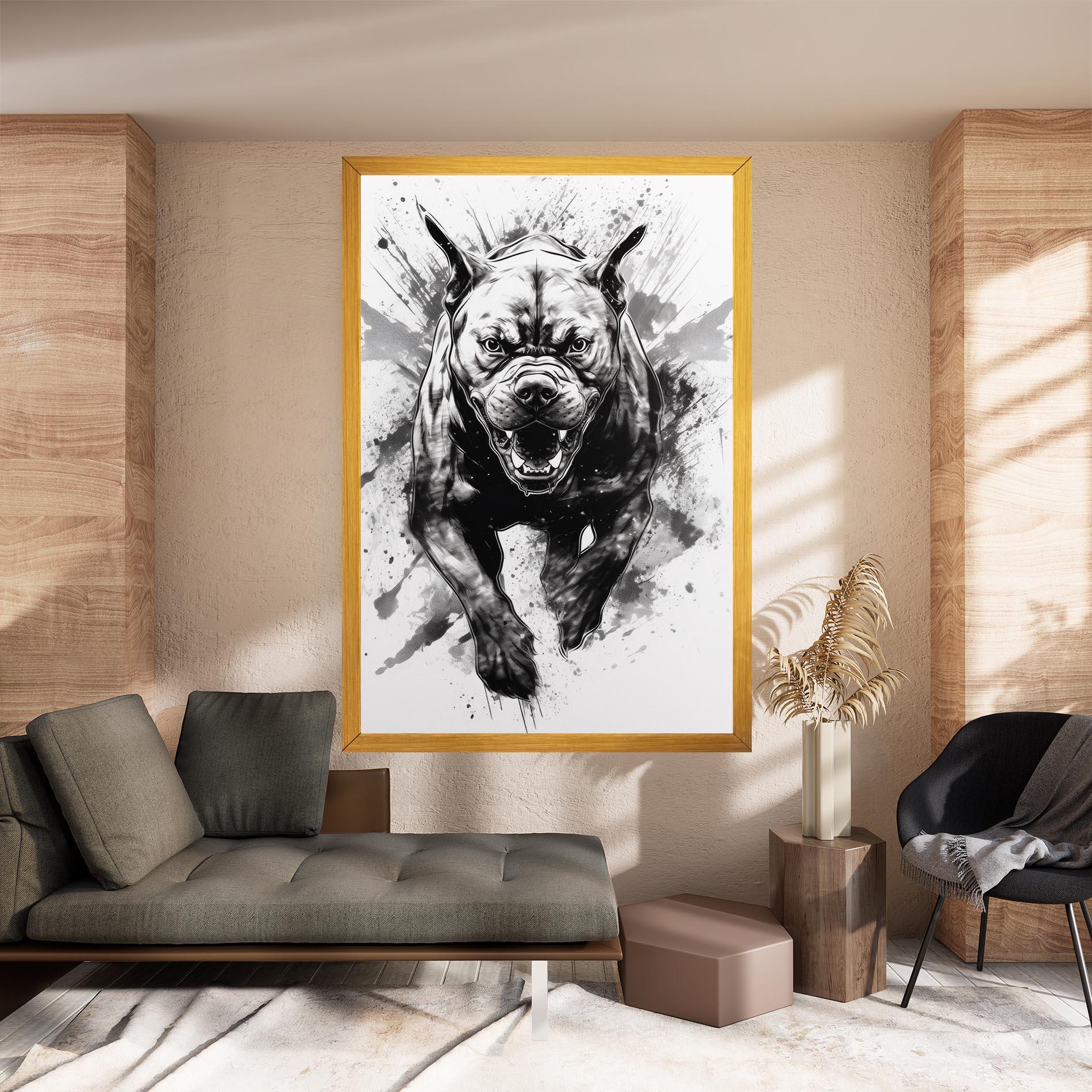 Leinwandbild Angry Dog Jump mockup 8