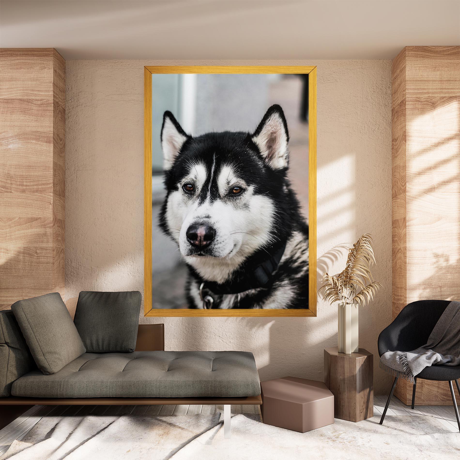 Leinwandbild Husky Dog mockup 8