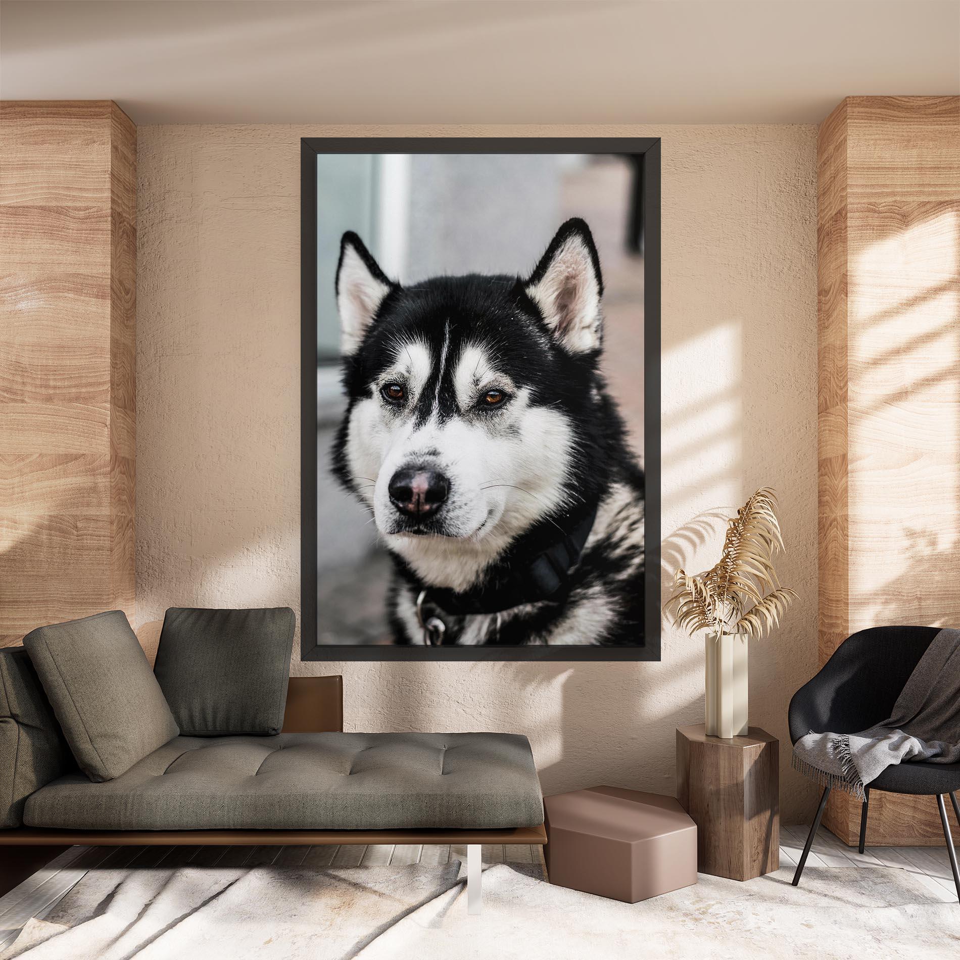 Leinwandbild Husky Dog mockup 8