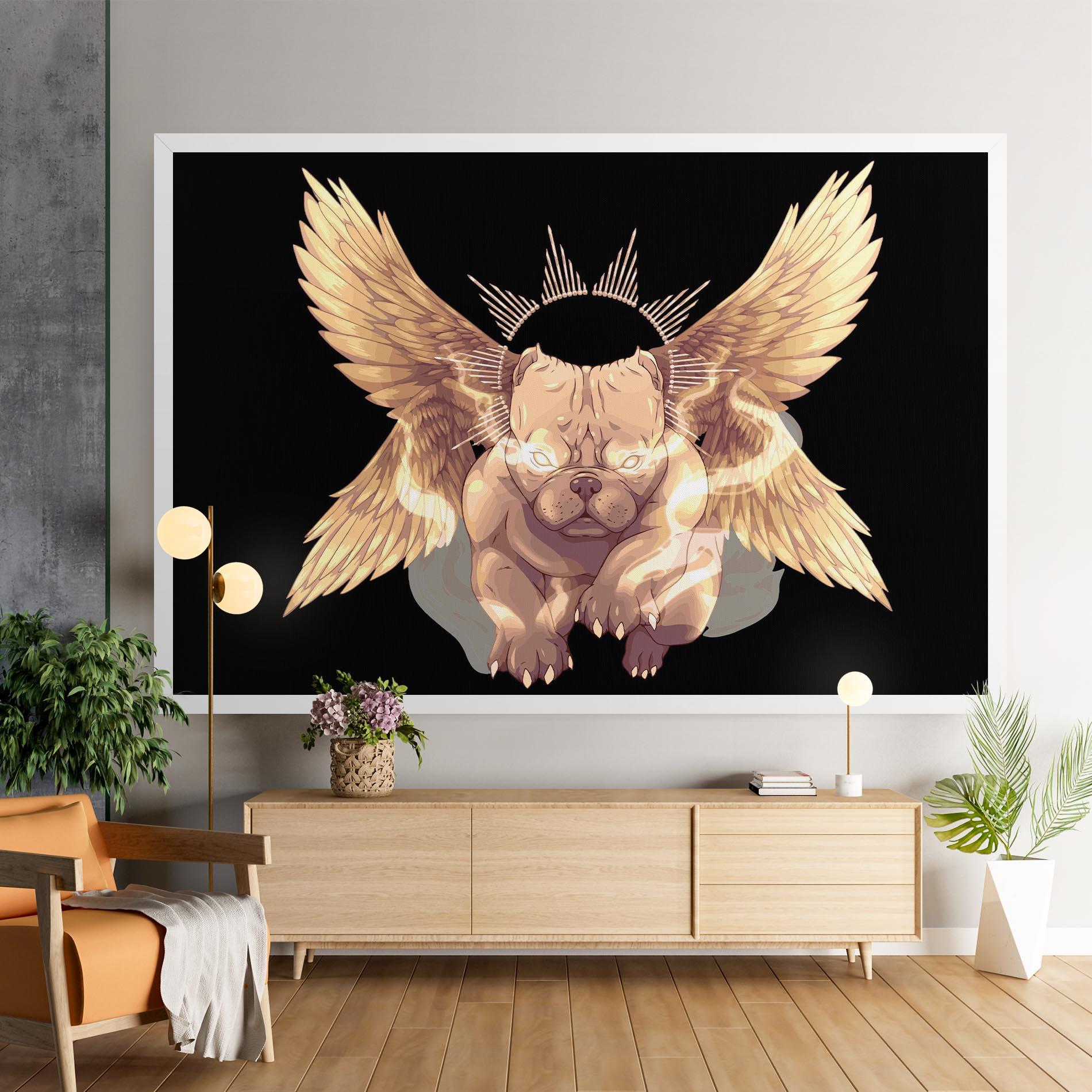 Leinwandbild Angel Dog mockup 9