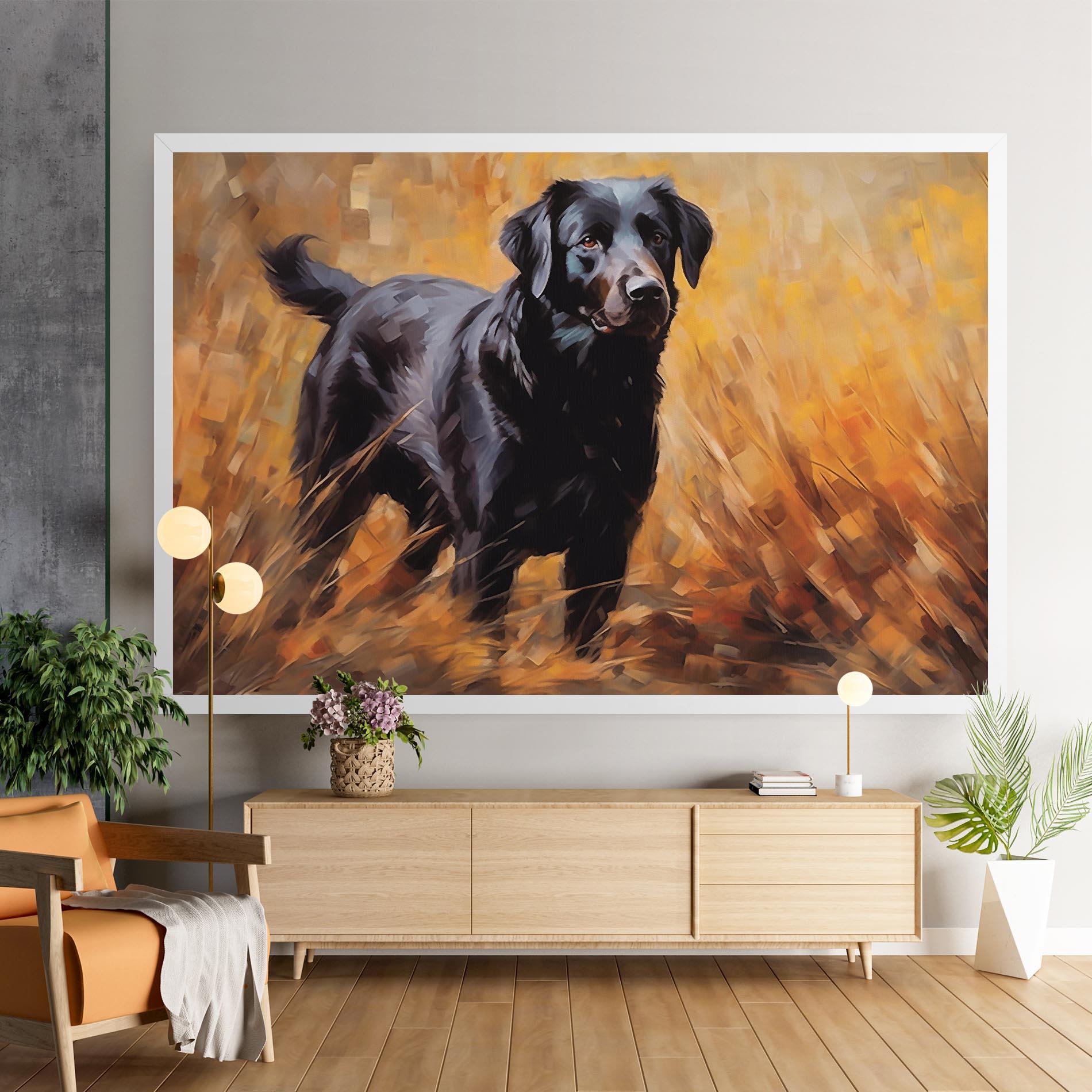 Leinwandbild Black Pretty Dog mockup 9