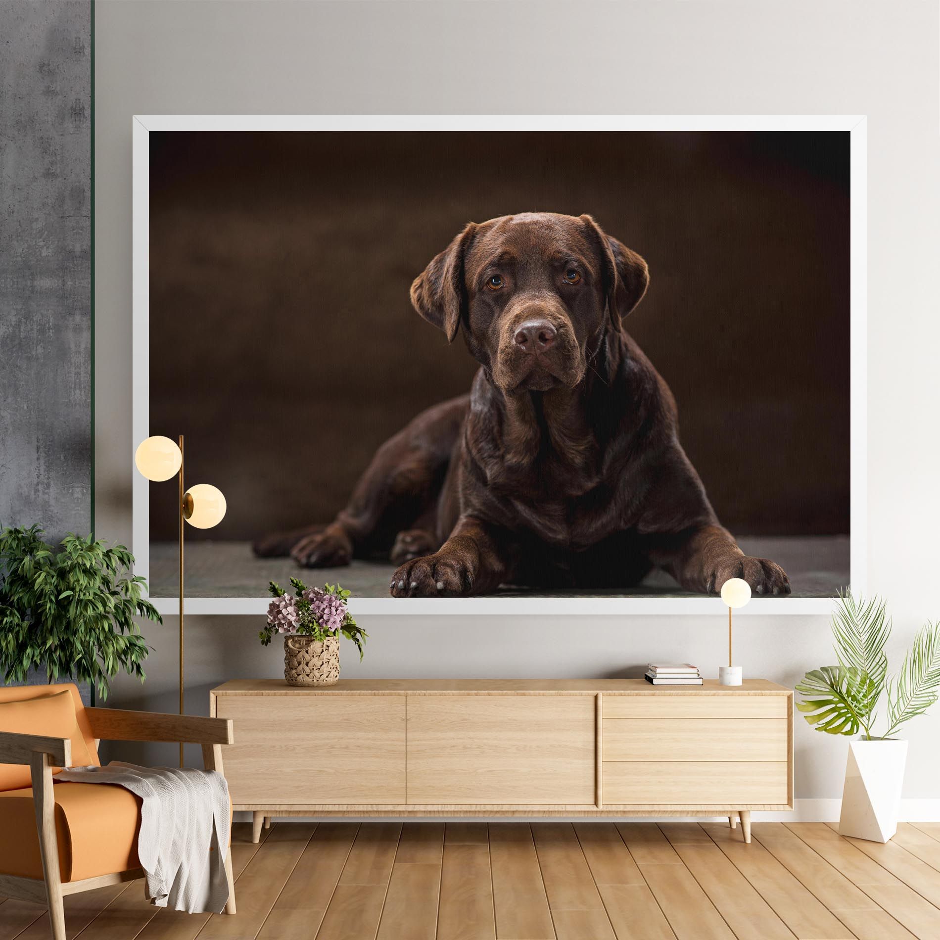 Cute  Brown Labrador mockup 9