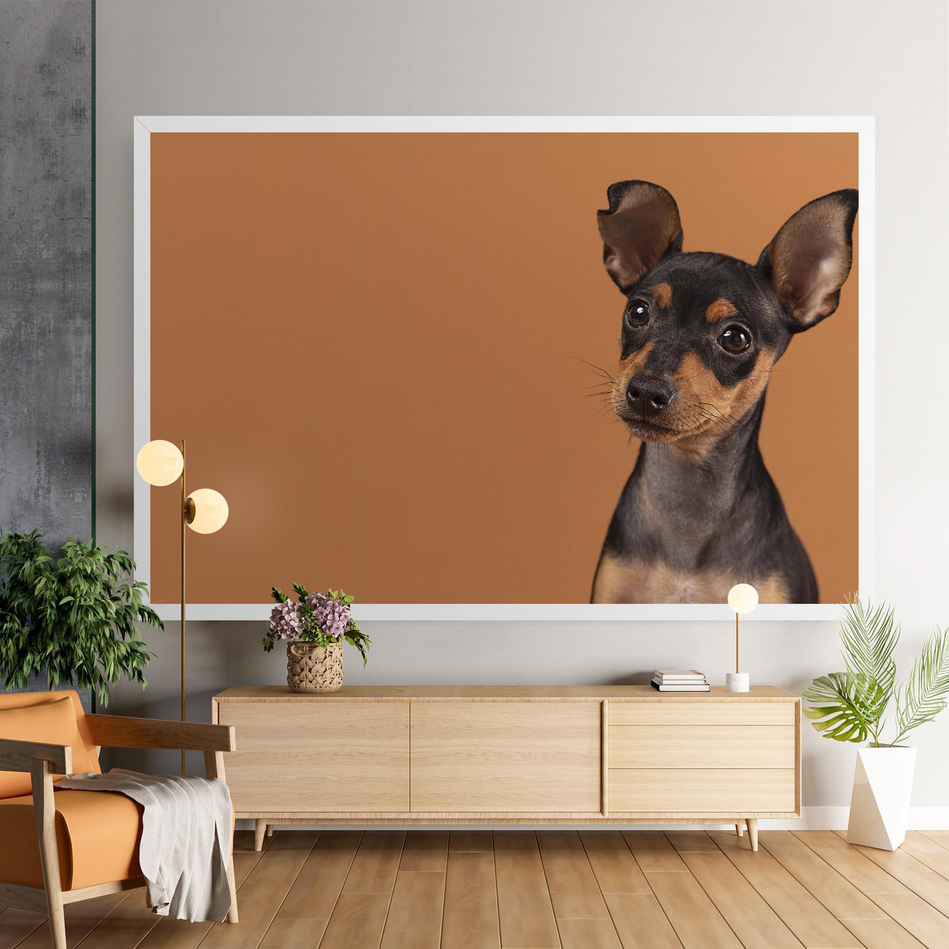 Leinwandbild Cute Dog Portrait mockup 9