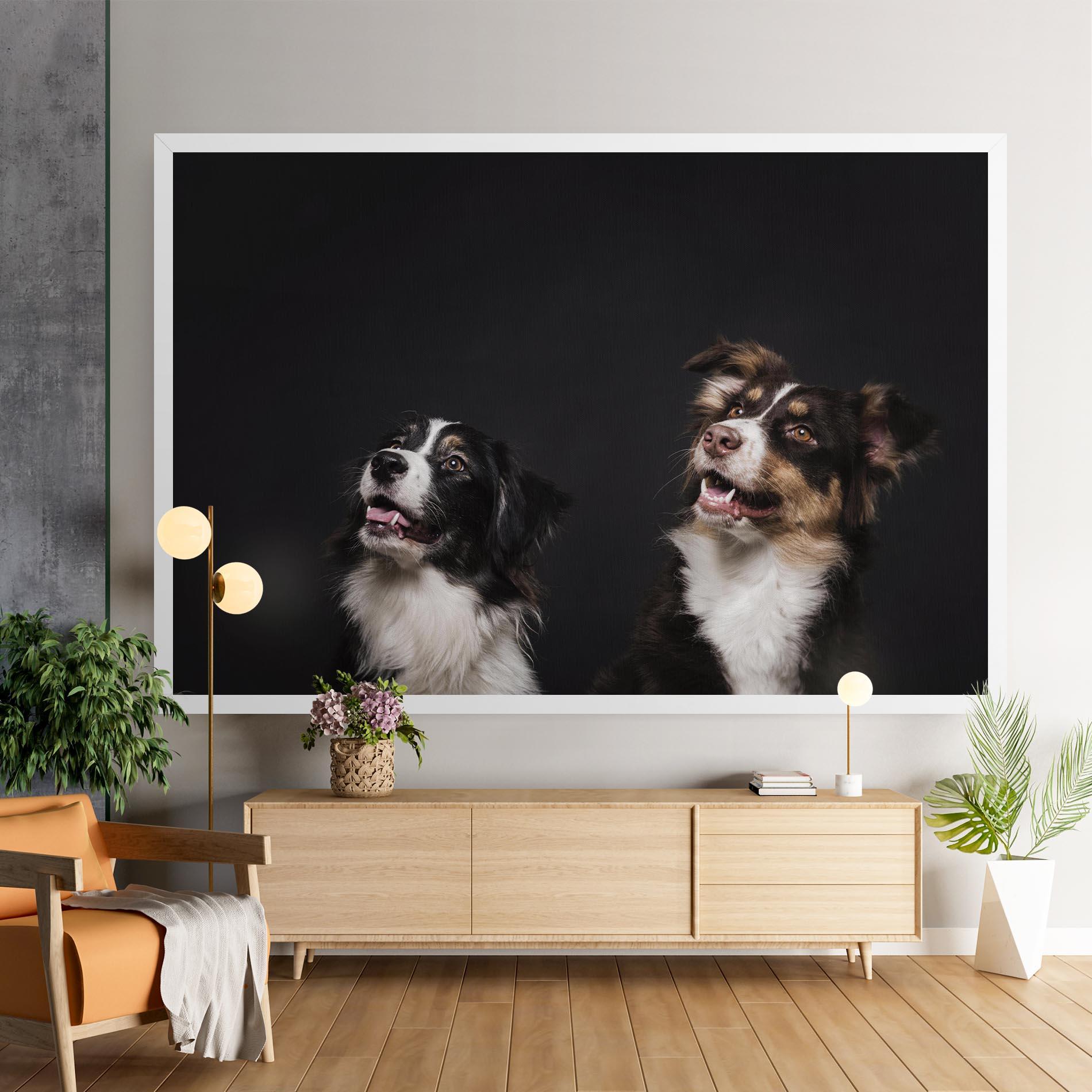 Leinwandbild Cute Dogs Standing mockup 9