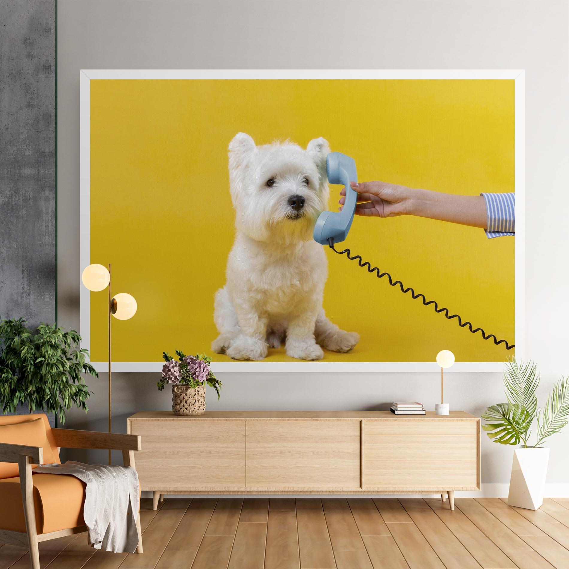 Leinwandbild Cute Little Dog mockup 9