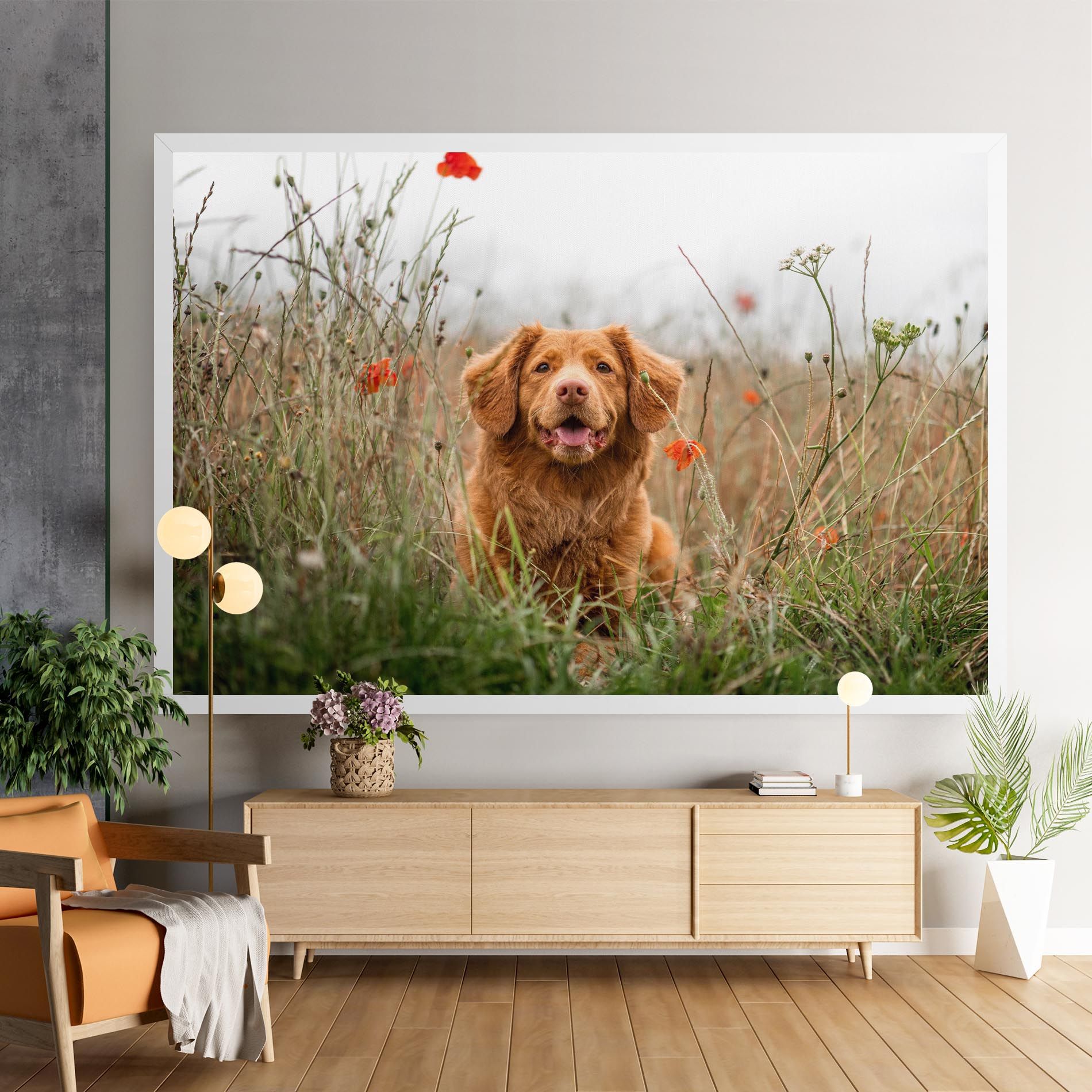Red Flowers Dog mockup 9