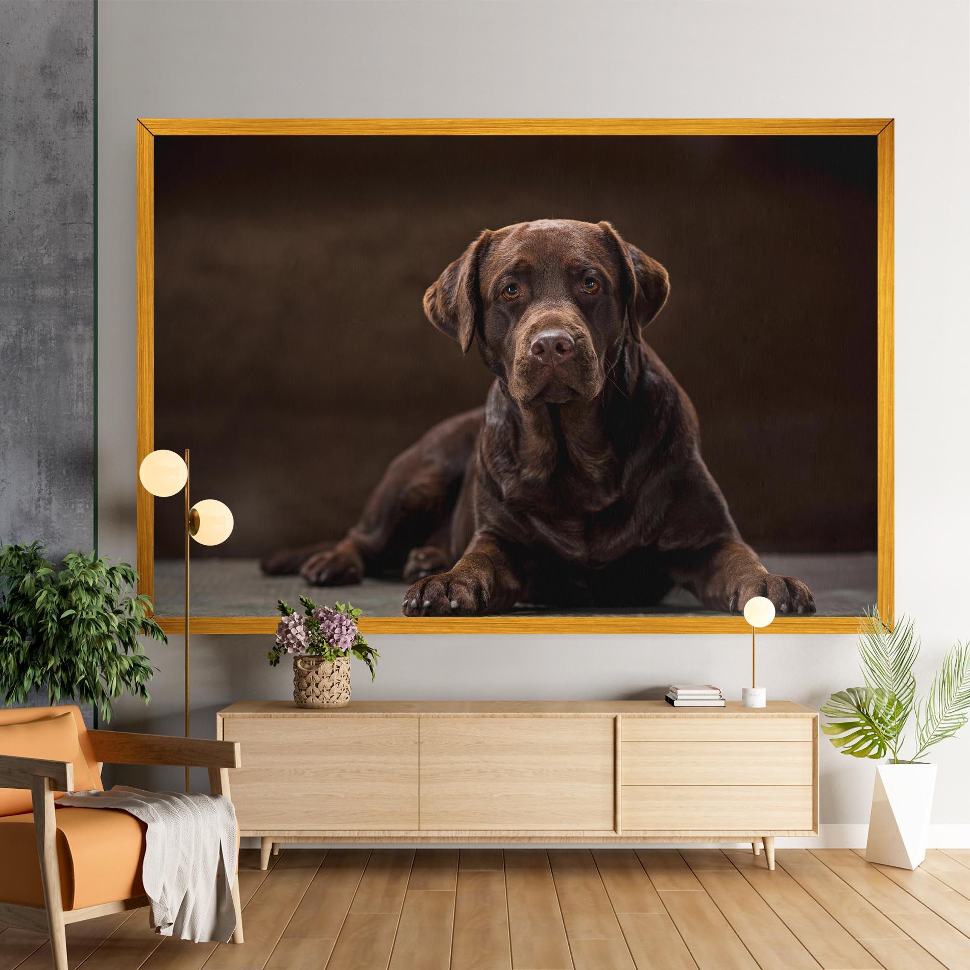 Cute  Brown Labrador mockup 9