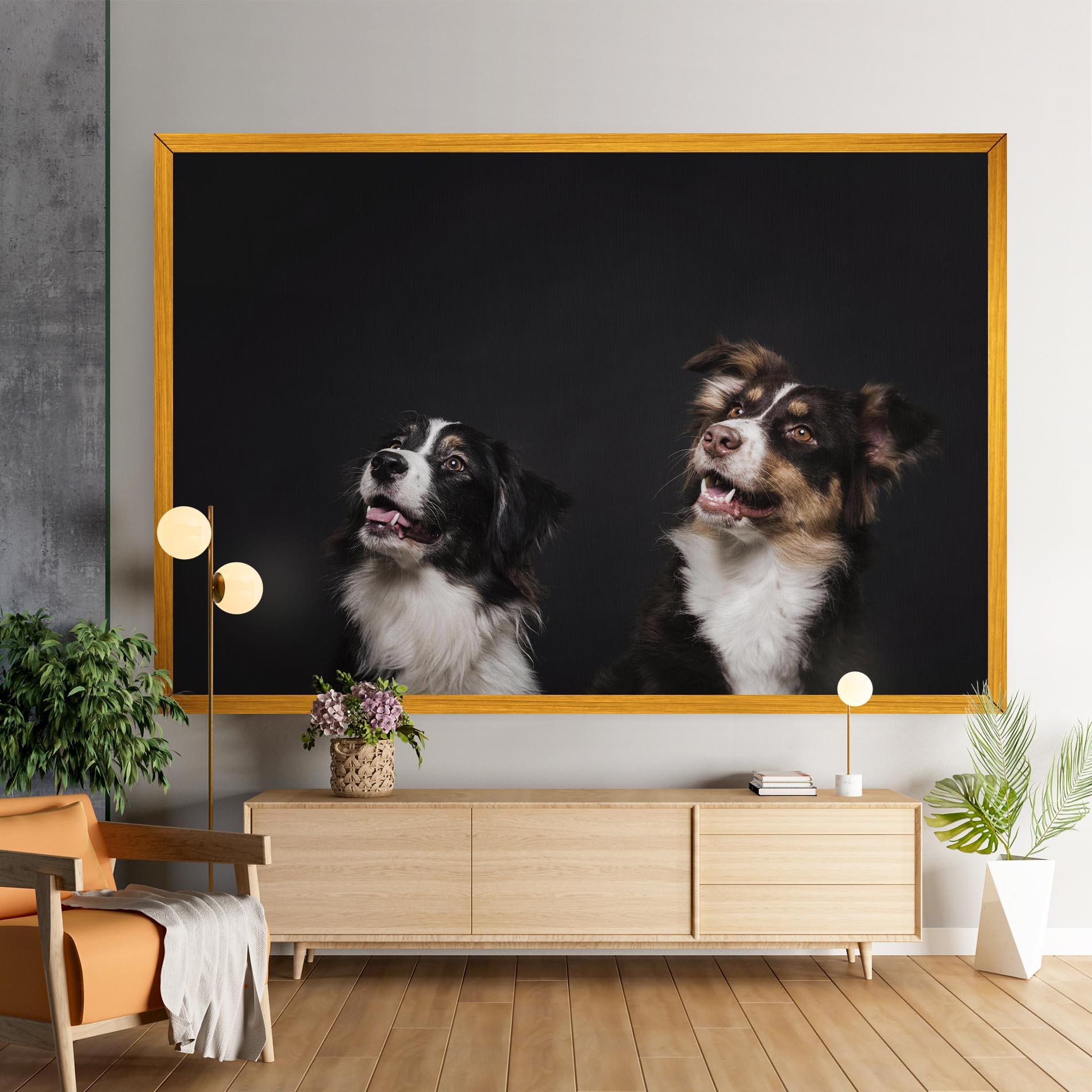 Leinwandbild Cute Dogs Standing mockup 9