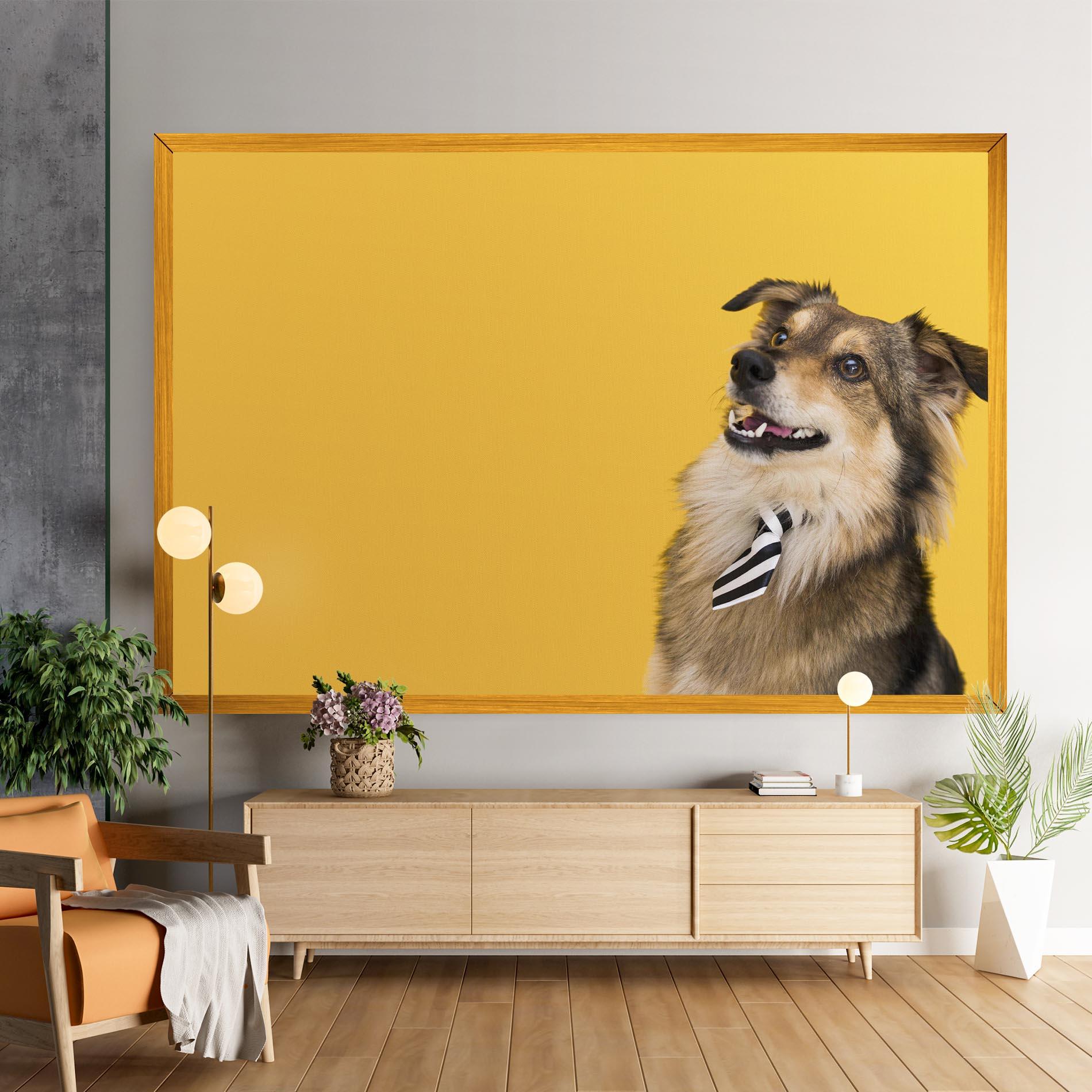 Leinwandbild Cute Smiling Dog mockup 9