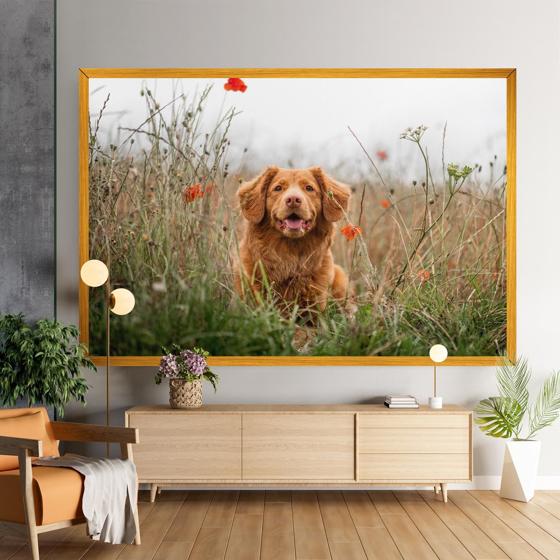 Red Flowers Dog mockup 9