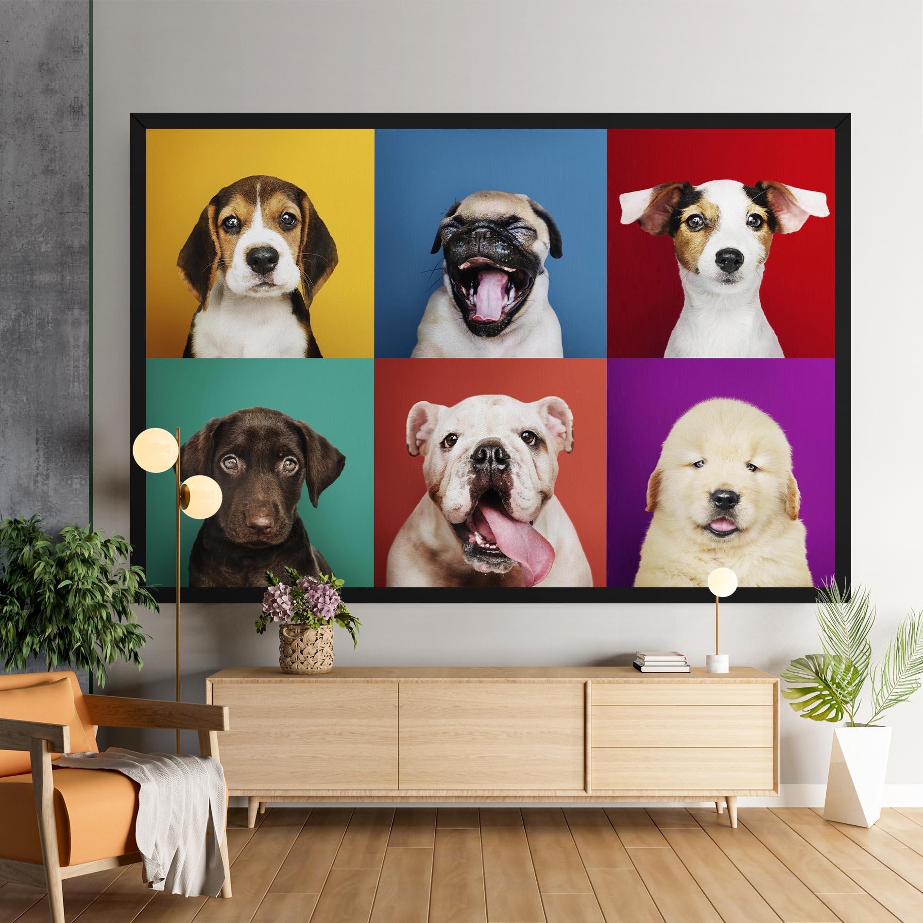 Leinwandbild Adorable Puppies Mix mockup 9