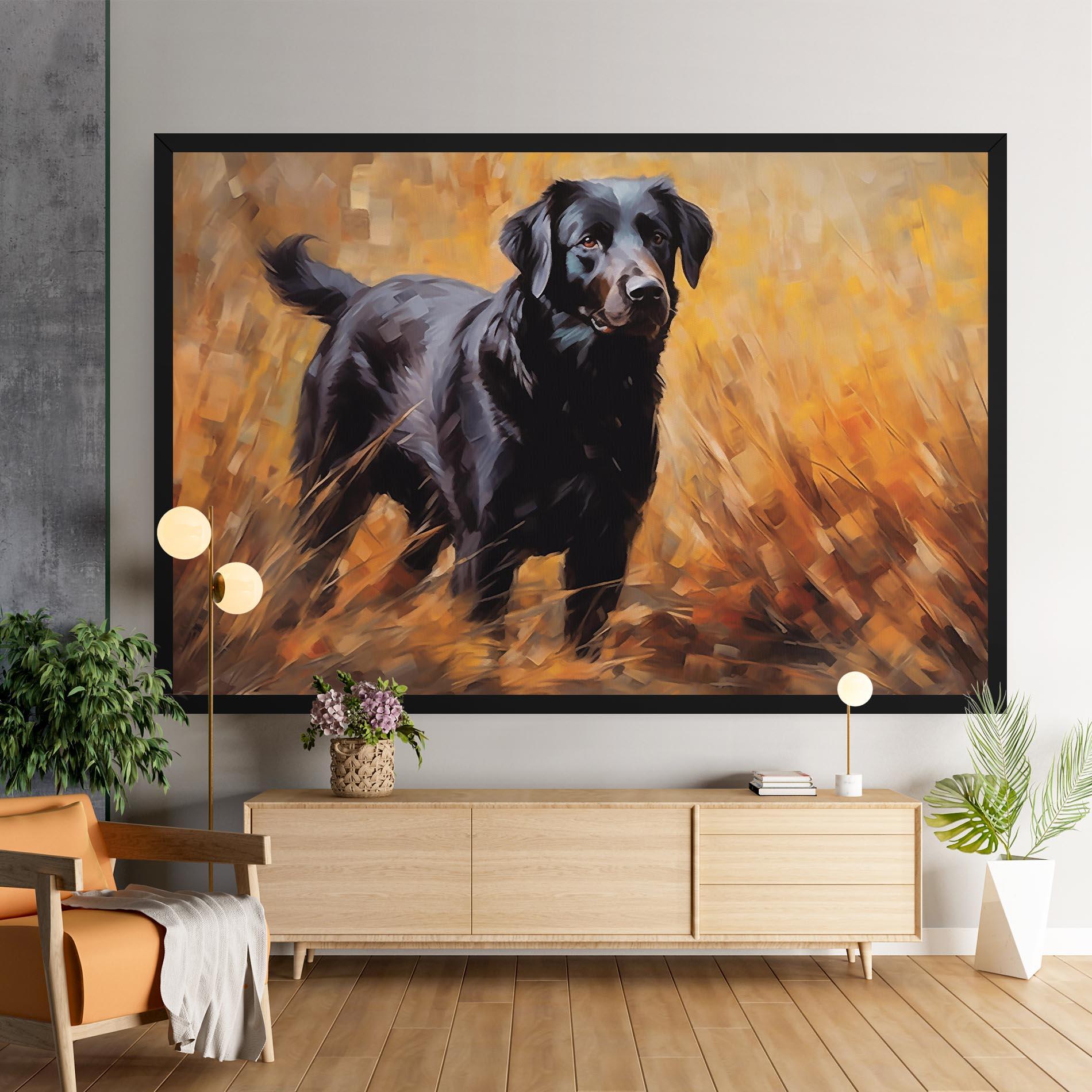 Leinwandbild Black Pretty Dog mockup 9