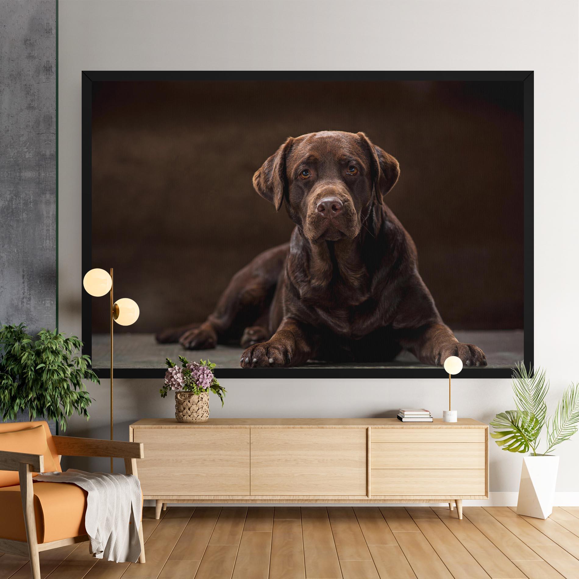Leinwandbild Cute Brown Labrador mockup 9