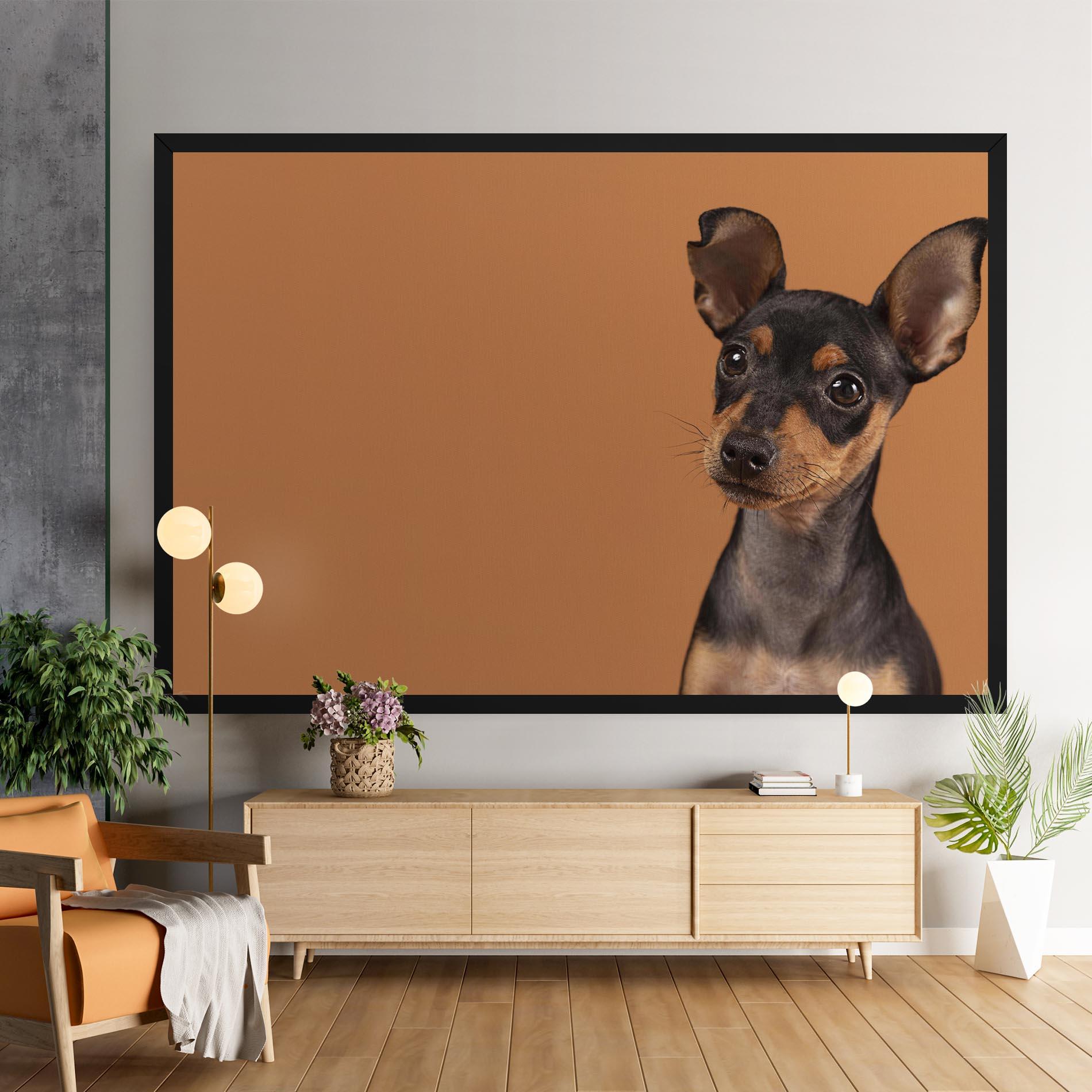 Leinwandbild Cute Dog Portrait mockup 9