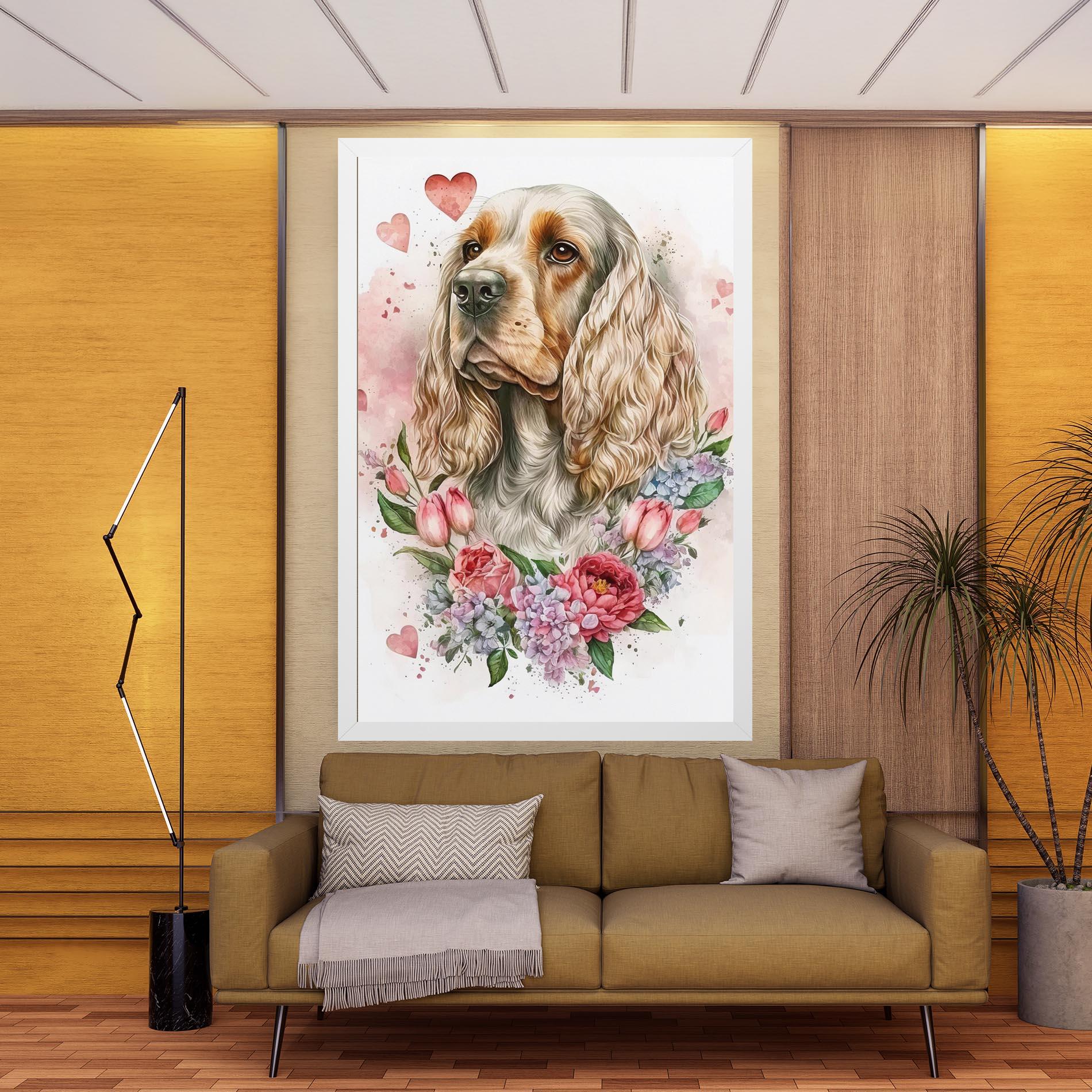 Leinwandbild Cute Little Cocker mockup 9