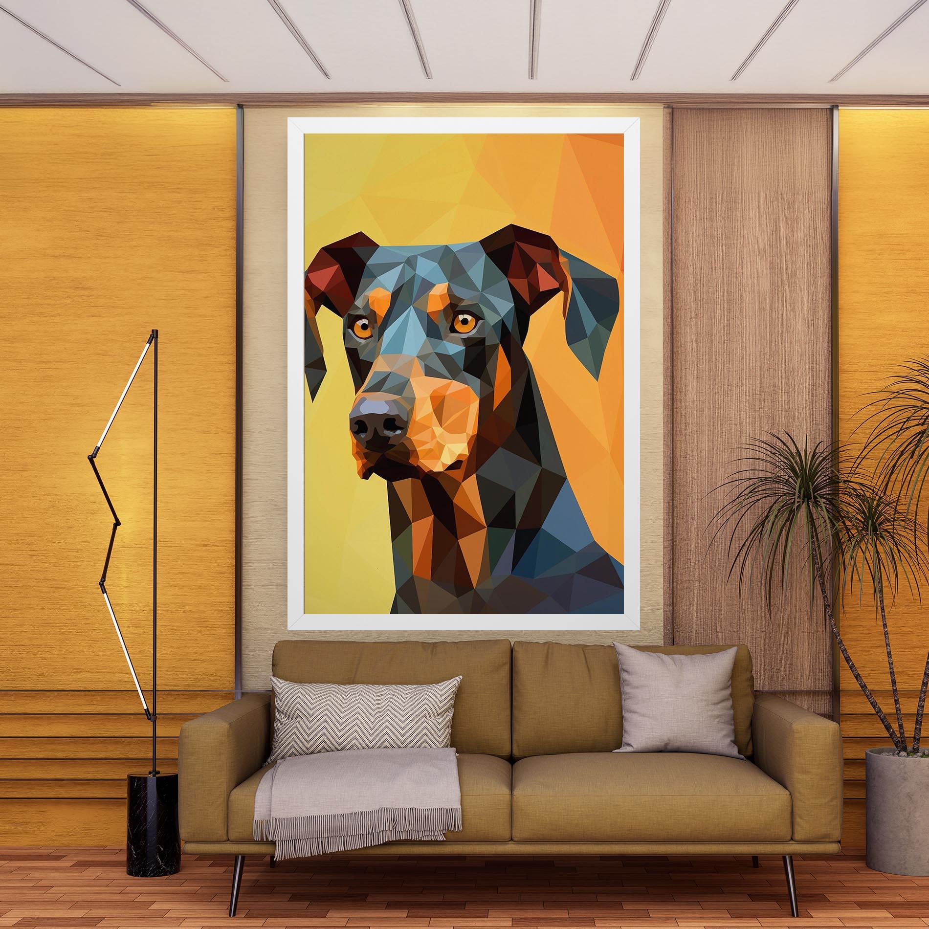 Leinwandbild Digital Art Dog mockup 9