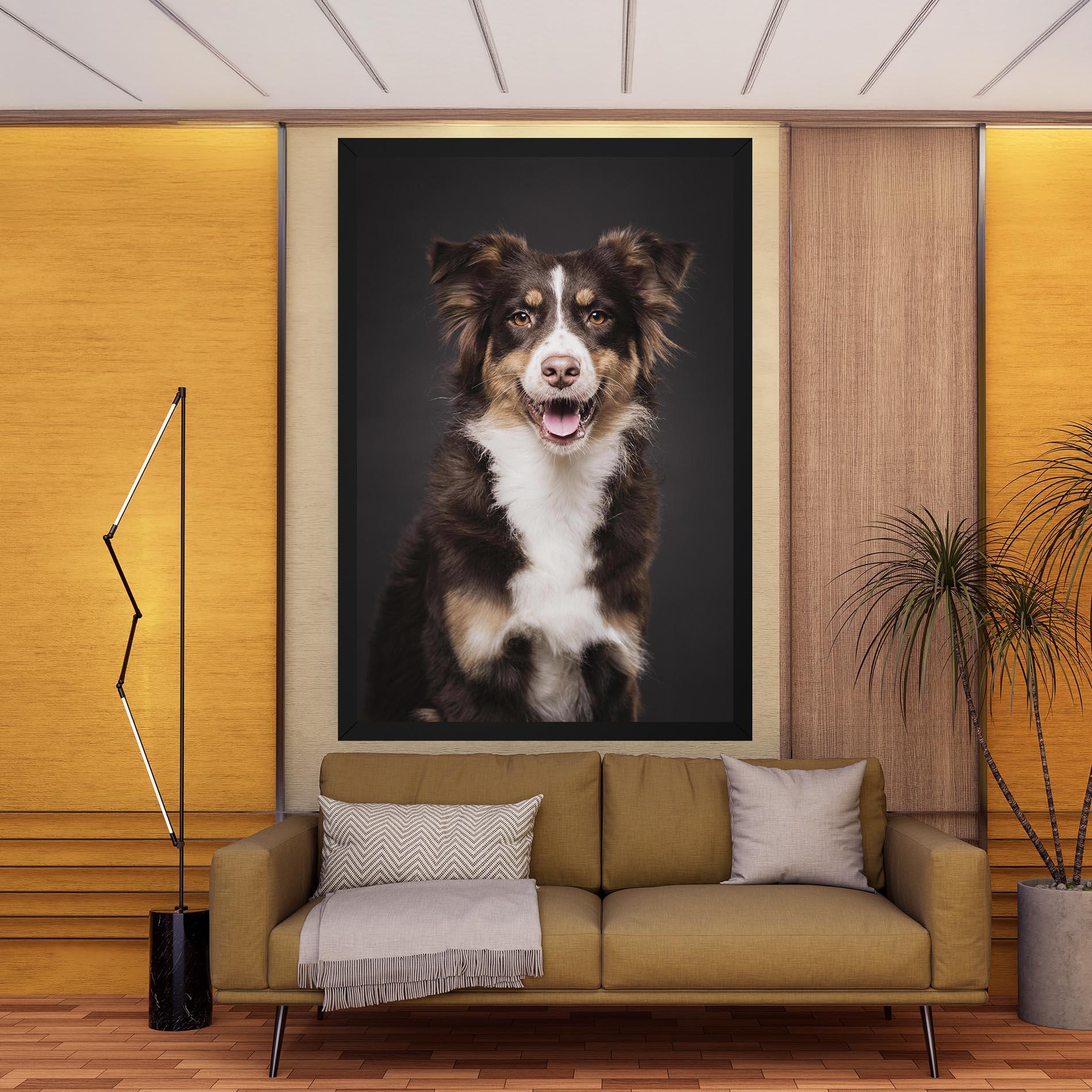 Leinwandbild Cute Dog Sitting mockup 9