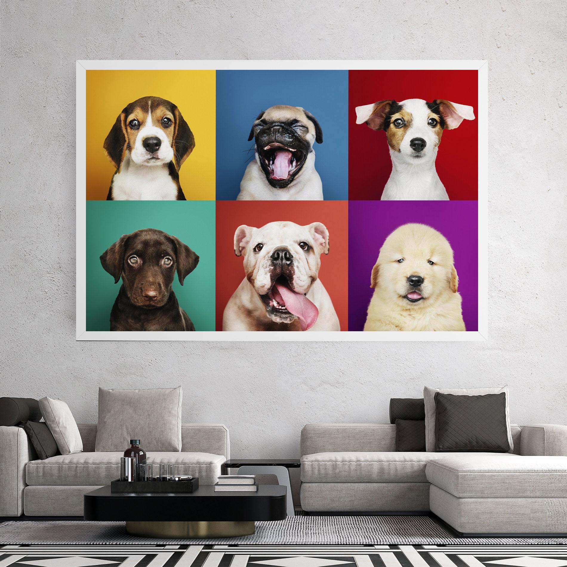 Leinwandbild Adorable Puppies Mix mockup 2