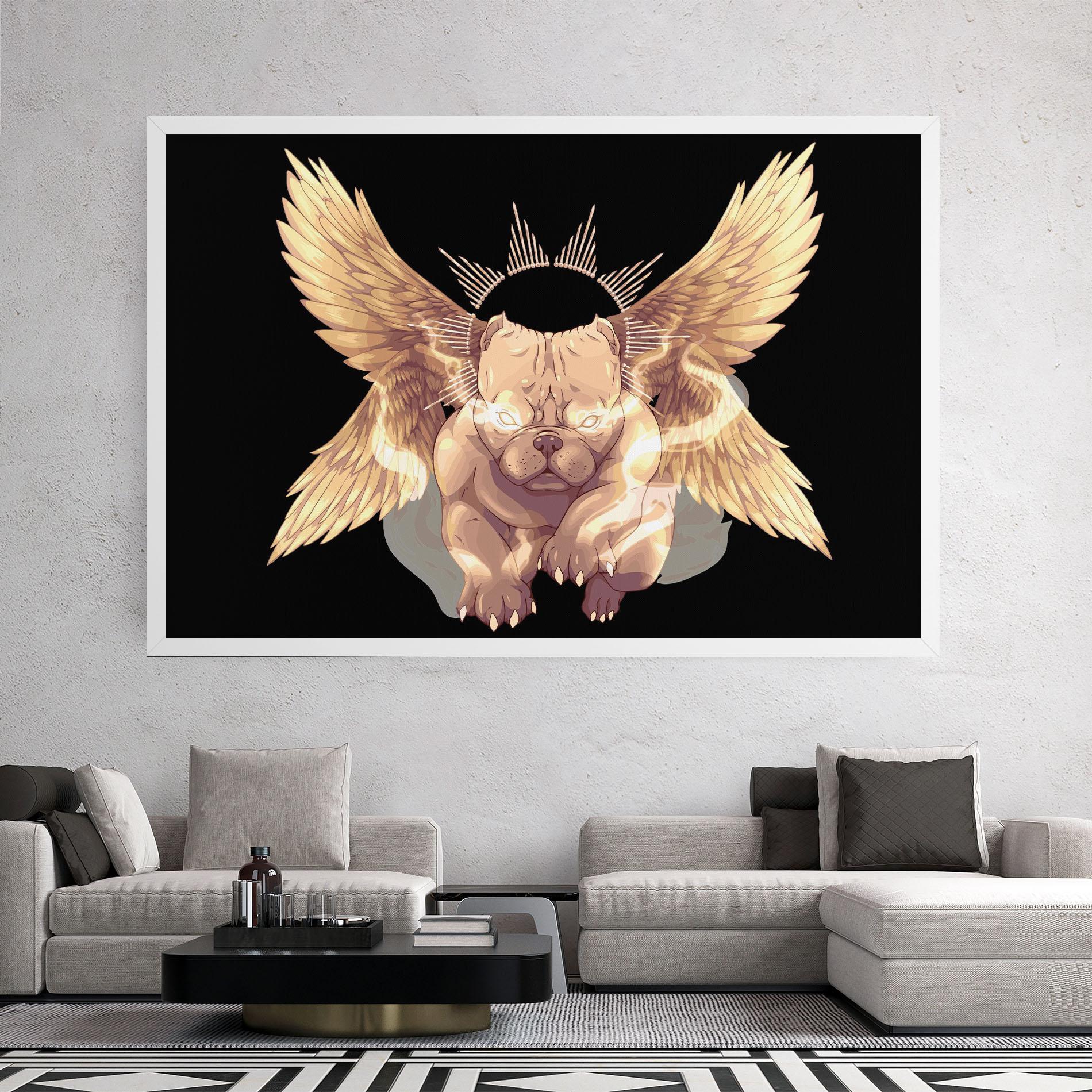Leinwandbild Angel Dog mockup 2