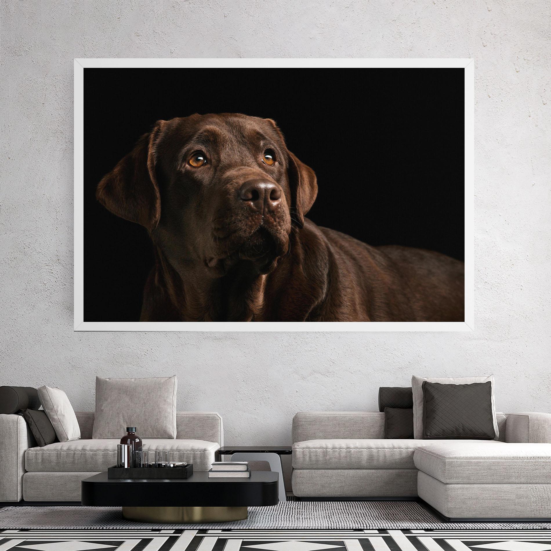 Leinwandbild Brown Labrador mockup 2