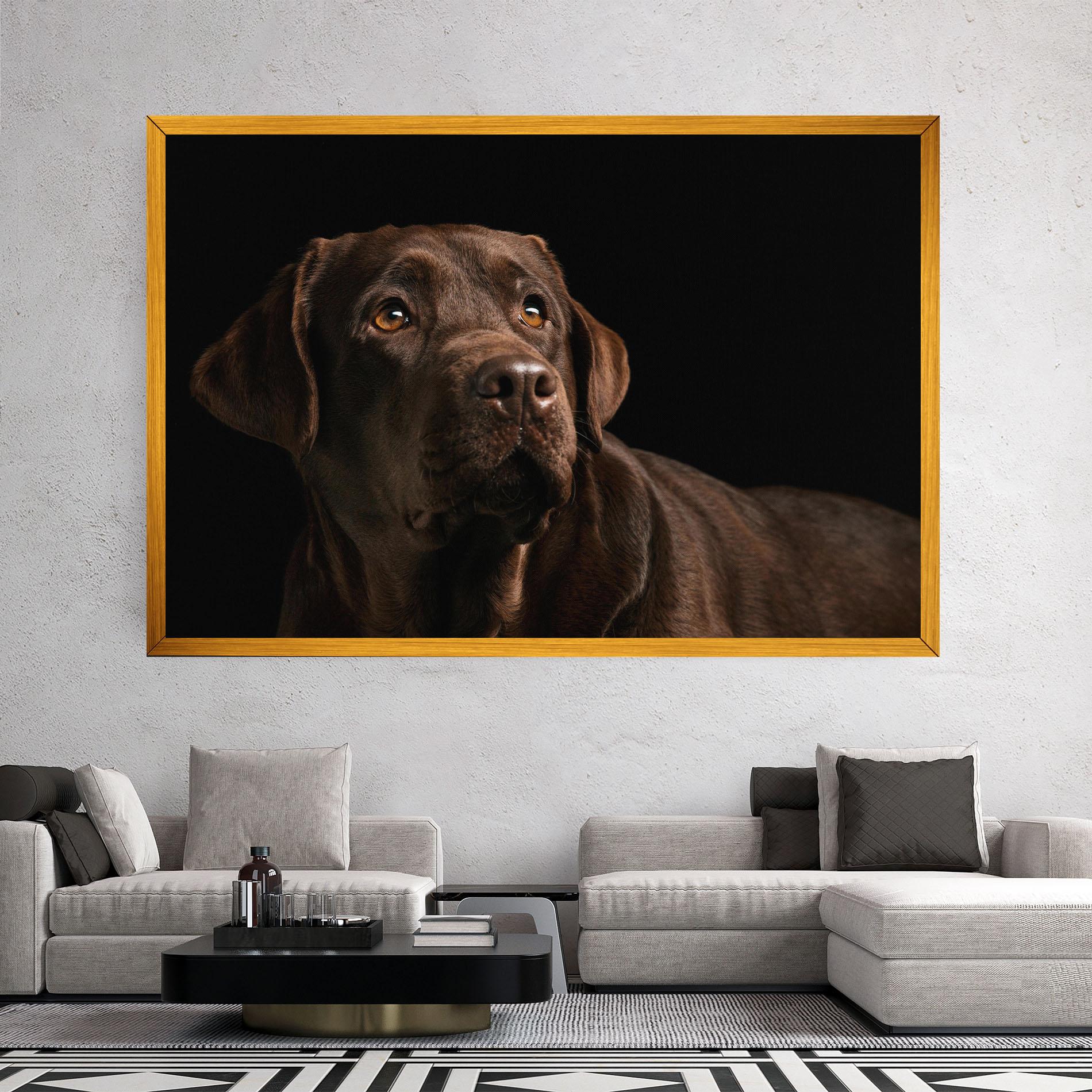 Leinwandbild Brown Labrador mockup 2