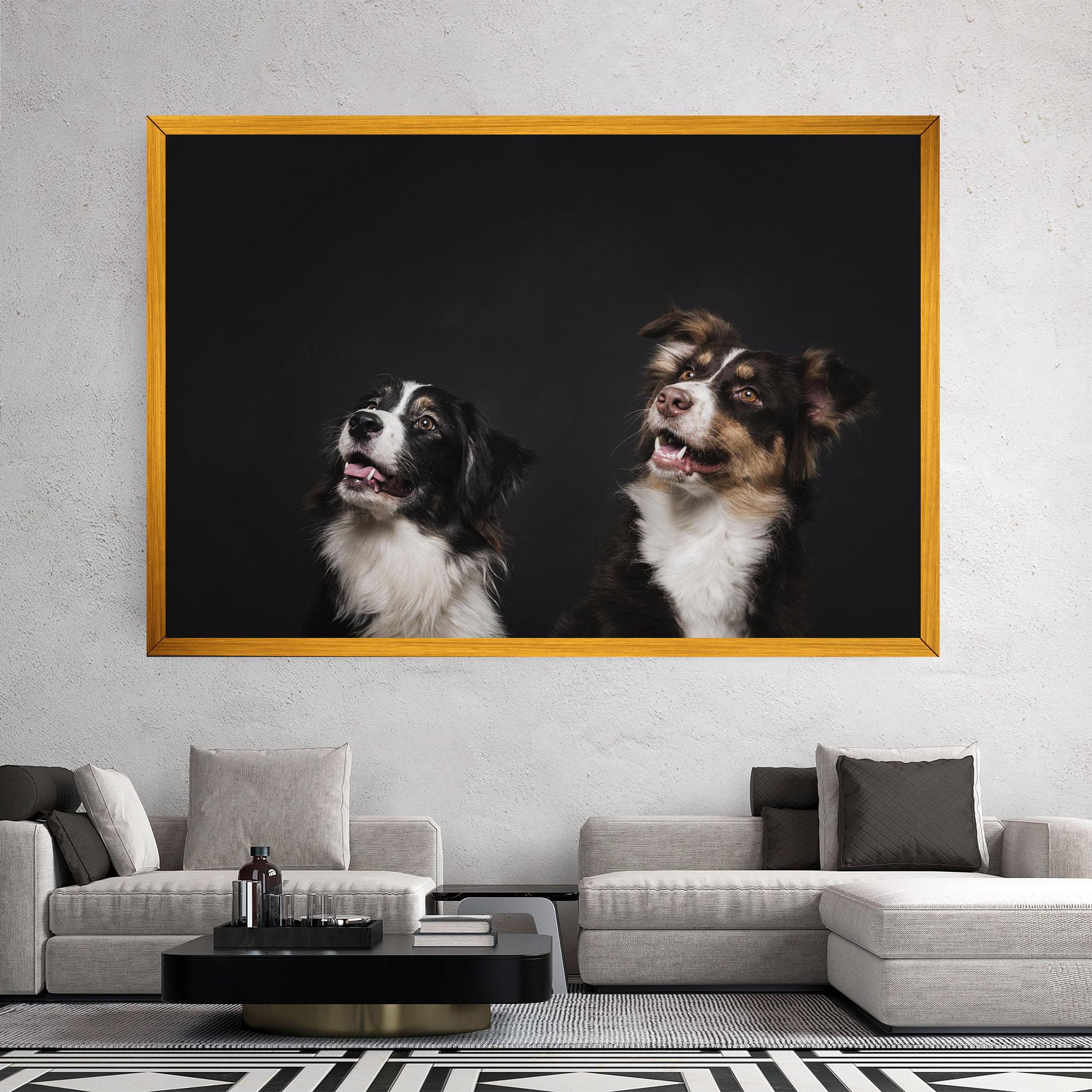 Leinwandbild Cute Dogs Standing mockup 2