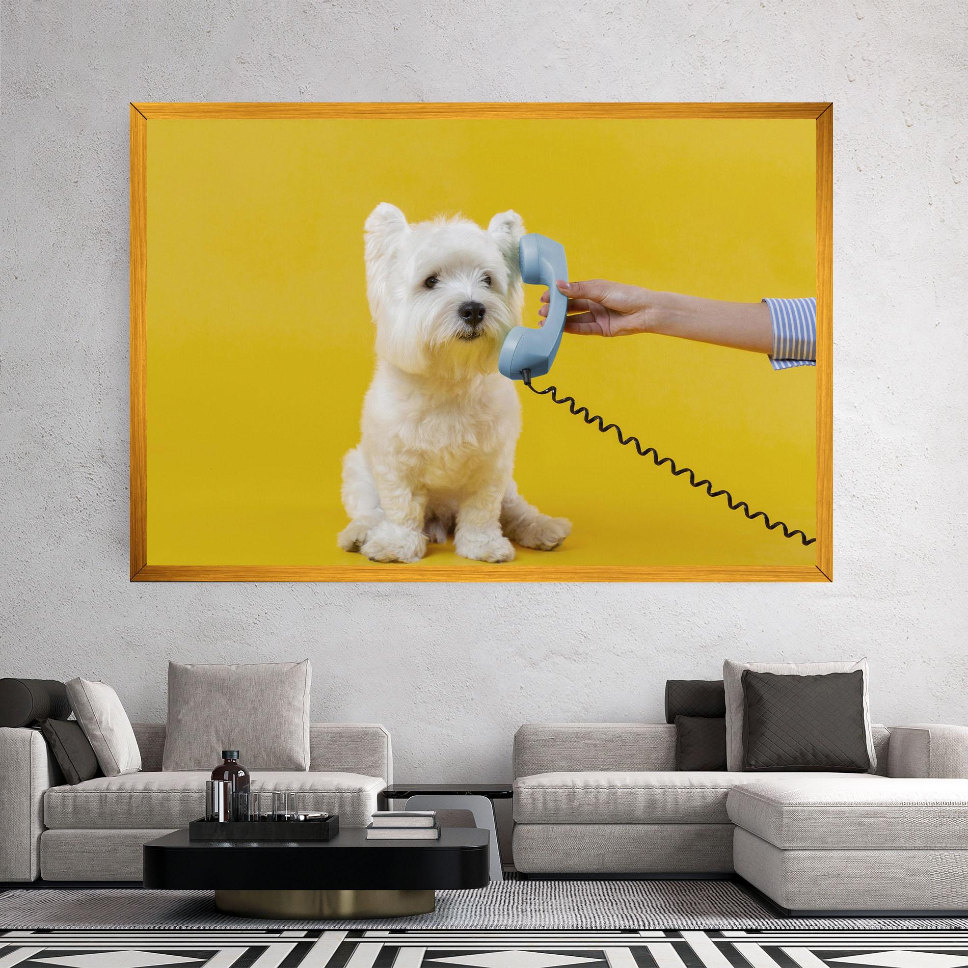 Leinwandbild Cute Little Dog mockup 2