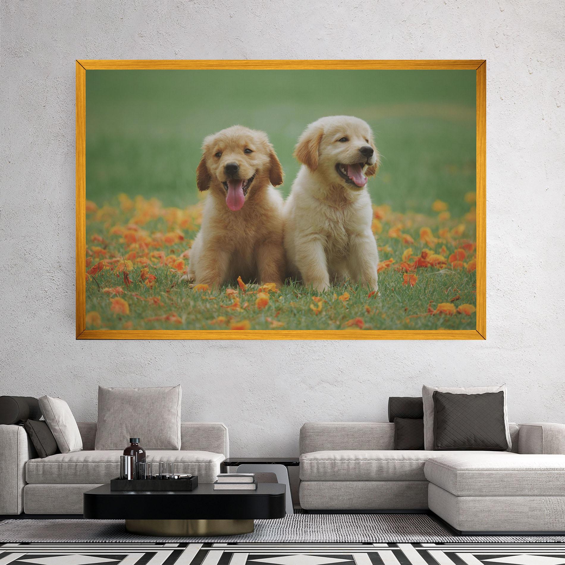 Leinwandbild Happy Dogs mockup 2