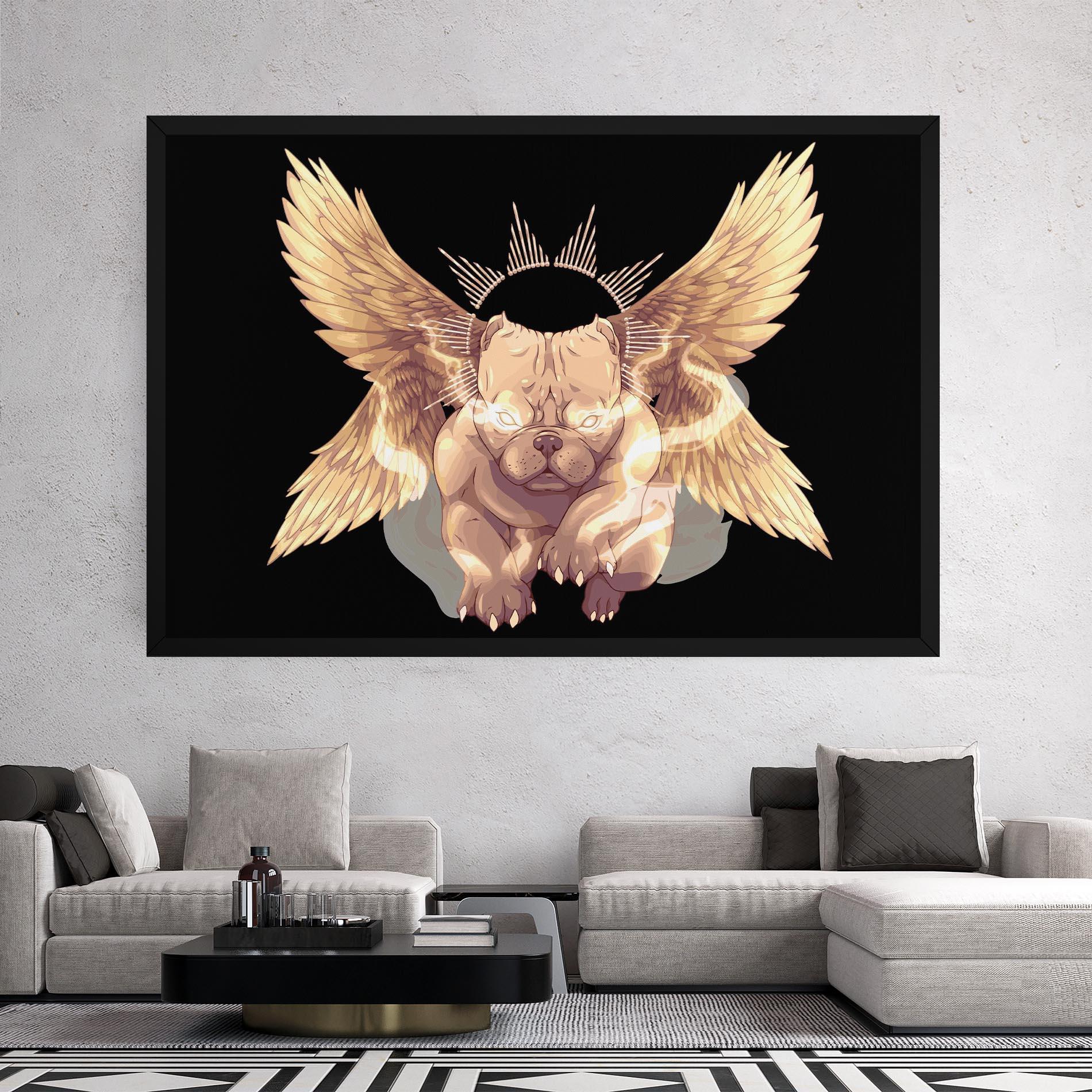 Leinwandbild Angel Dog mockup 2