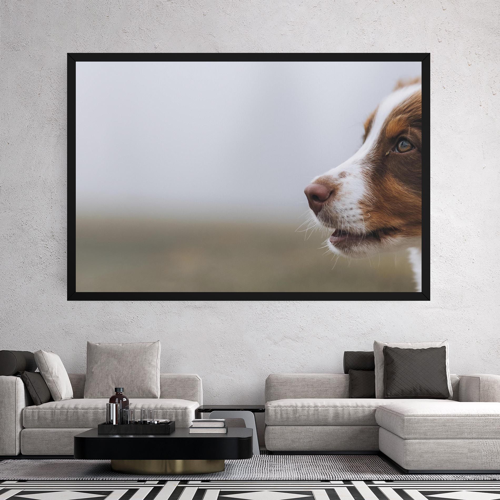 Brown White Dog mockup 2